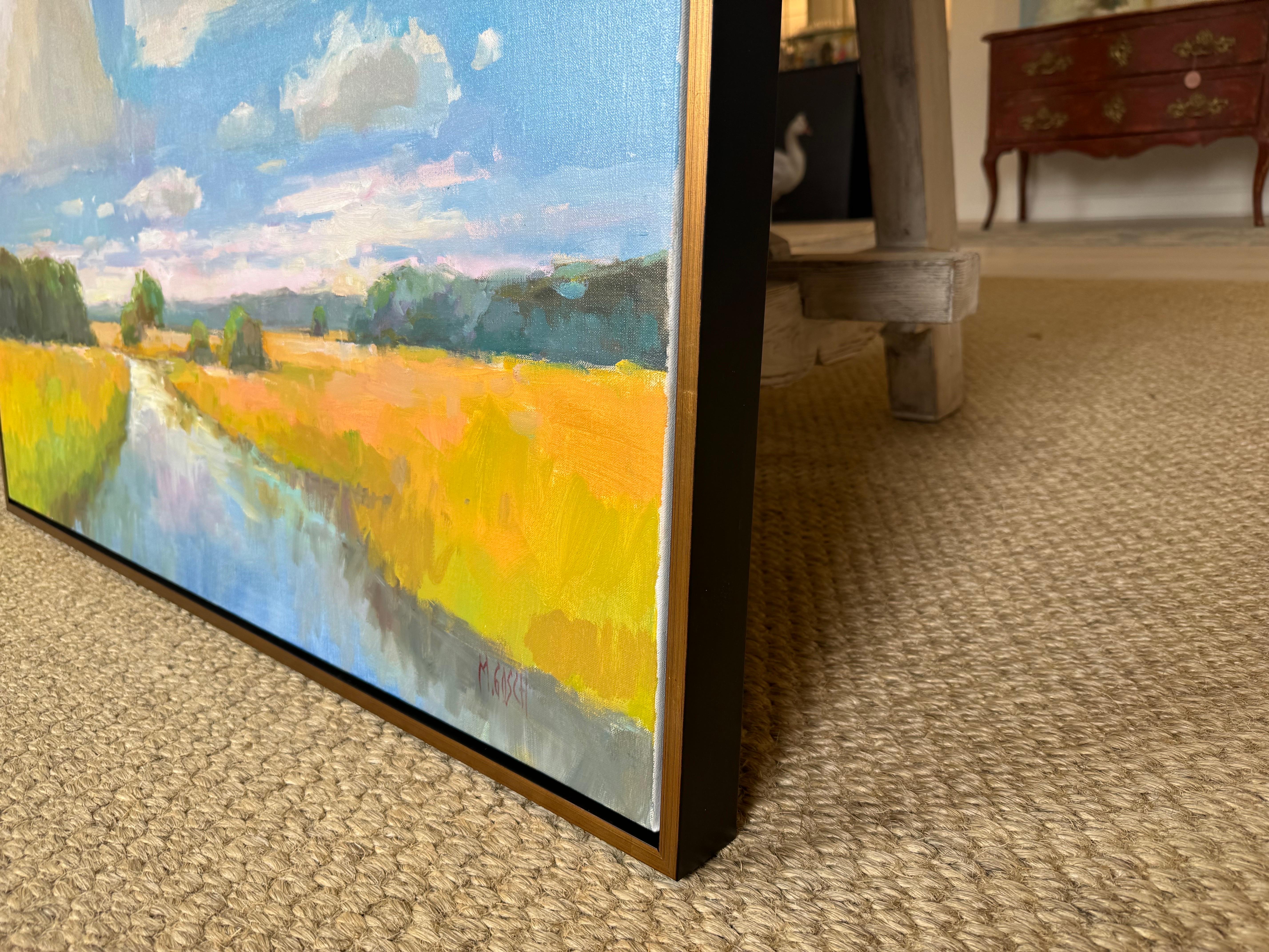 Cloud Rumble di Millie Gosch Paesaggio impressionista incorniciato Marsh 5
