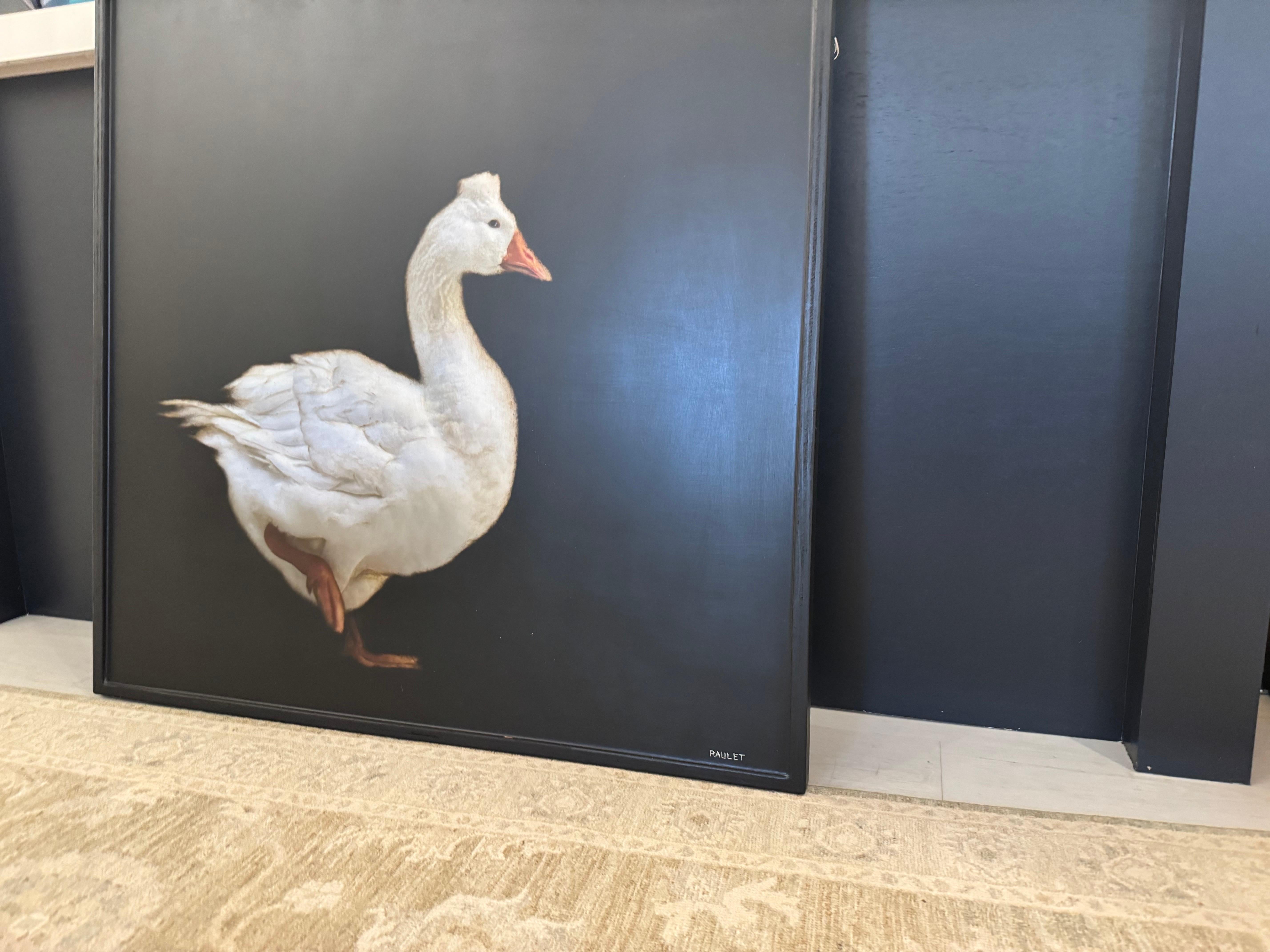 Graceful Goose by Dawne Raulet Oca contemporanea a tecnica mista, Whiting, Black 5
