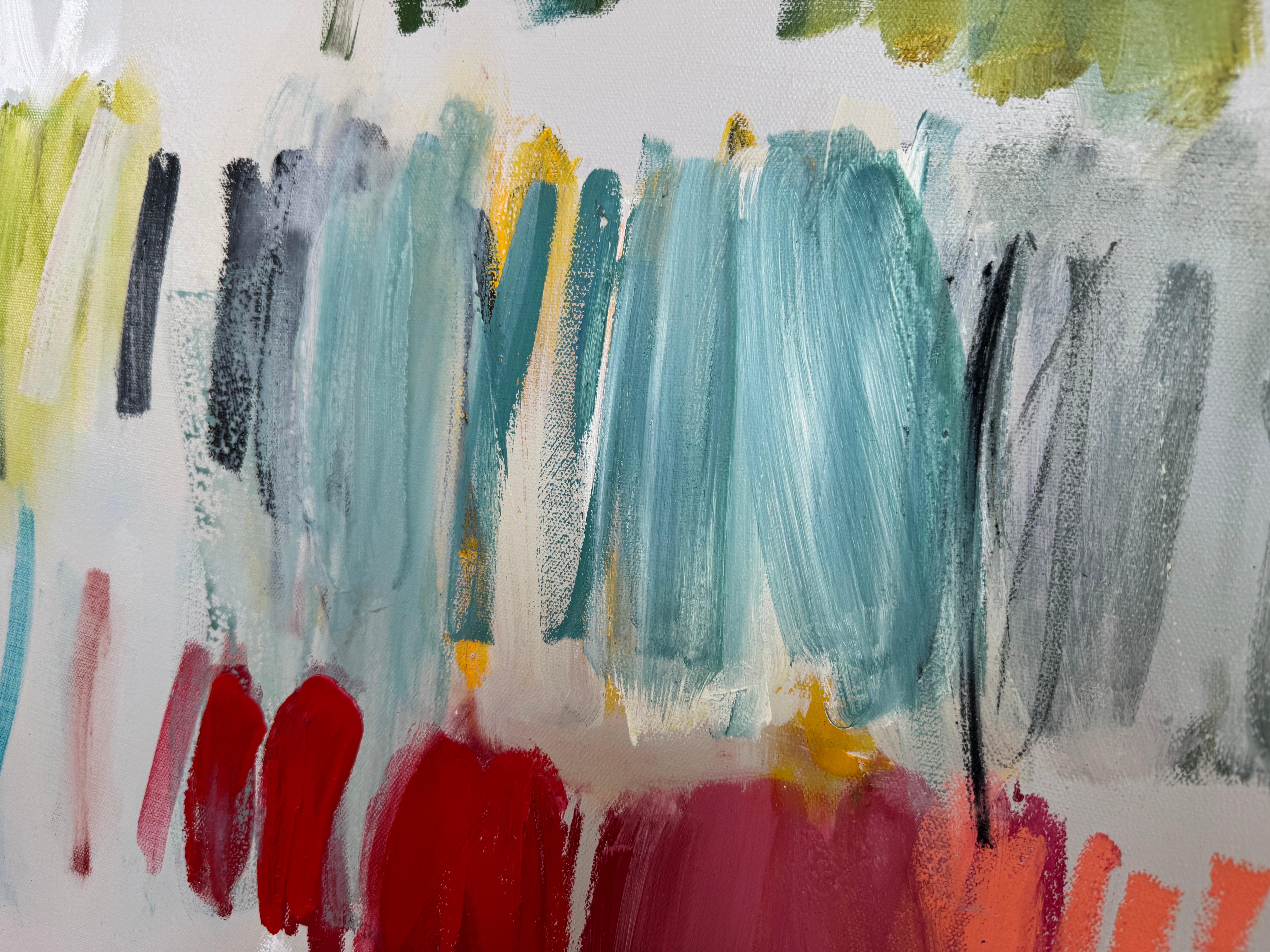 Her by Colleen Leach, Large Framed Abstract Oil on Canvas Painting For Sale 3
