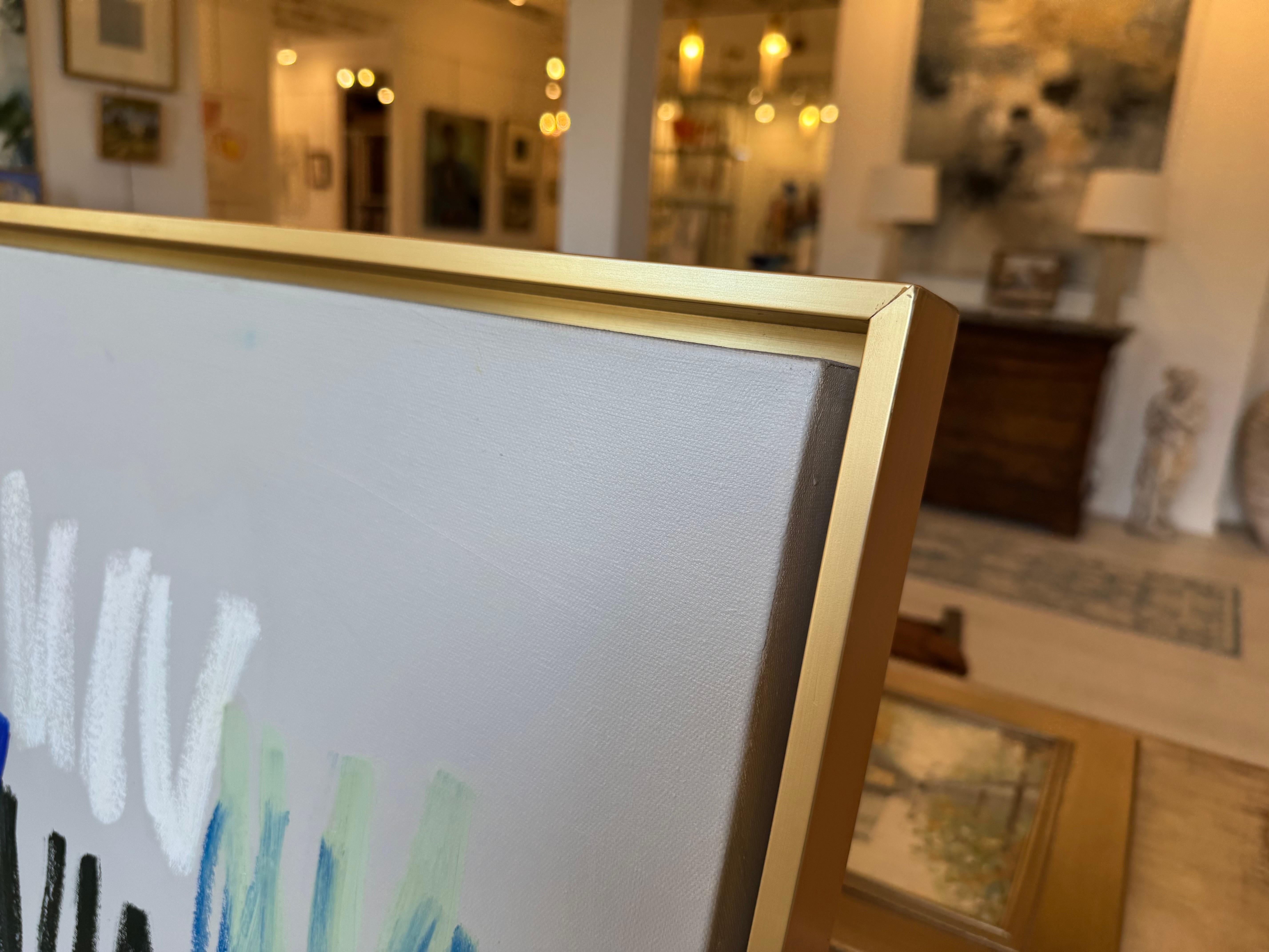 Her by Colleen Leach, Large Framed Abstract Oil on Canvas Painting For Sale 6
