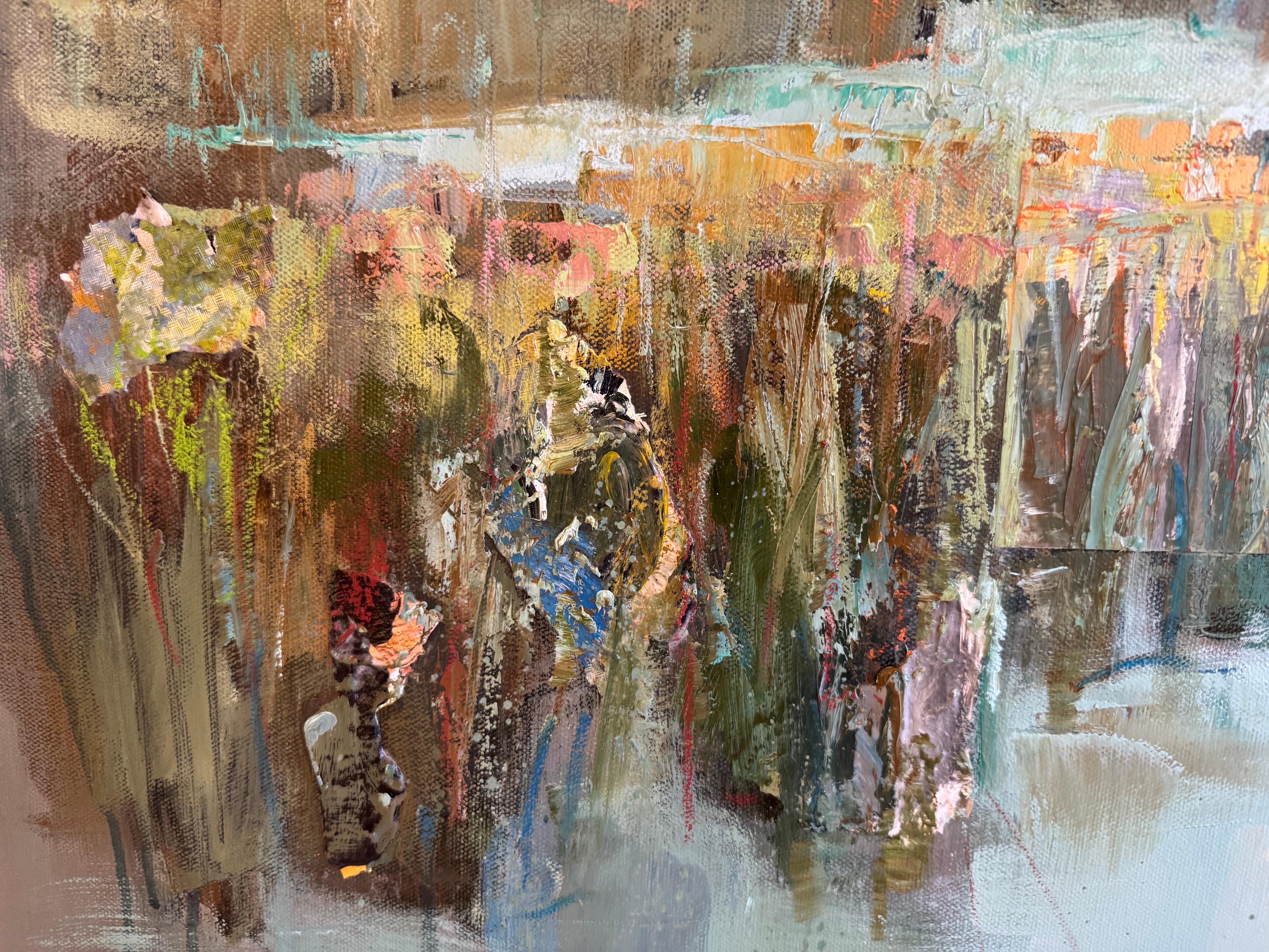 Collage costero de Allison Chambers, Gran pintura horizontal al óleo de paisaje 4
