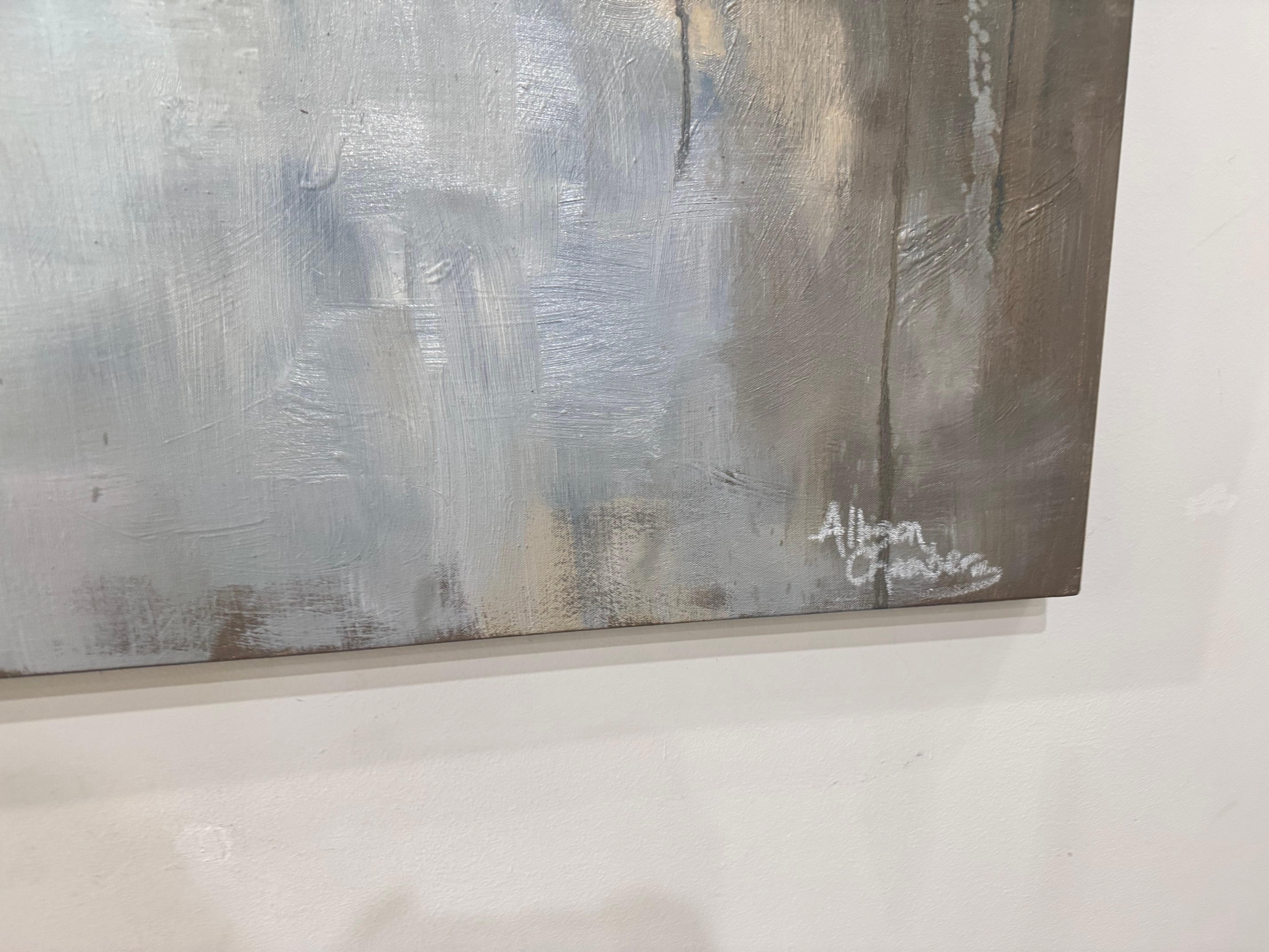 Coolness di Allison Chambers, dipinto di paesaggio a olio di grandi dimensioni 5