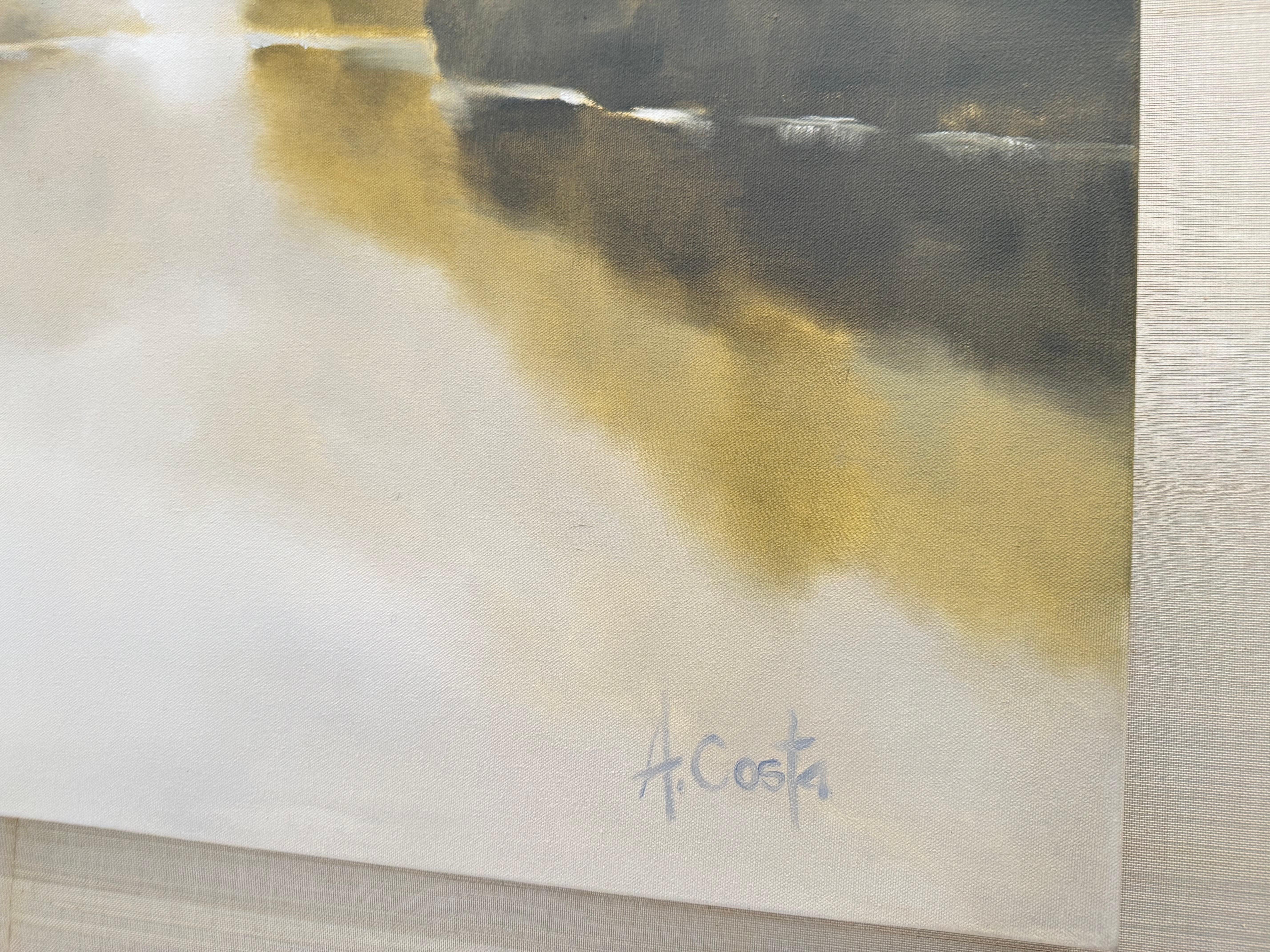 Free My Mind by Andrea Costa, Landscape Water Oil painting Vertical 3