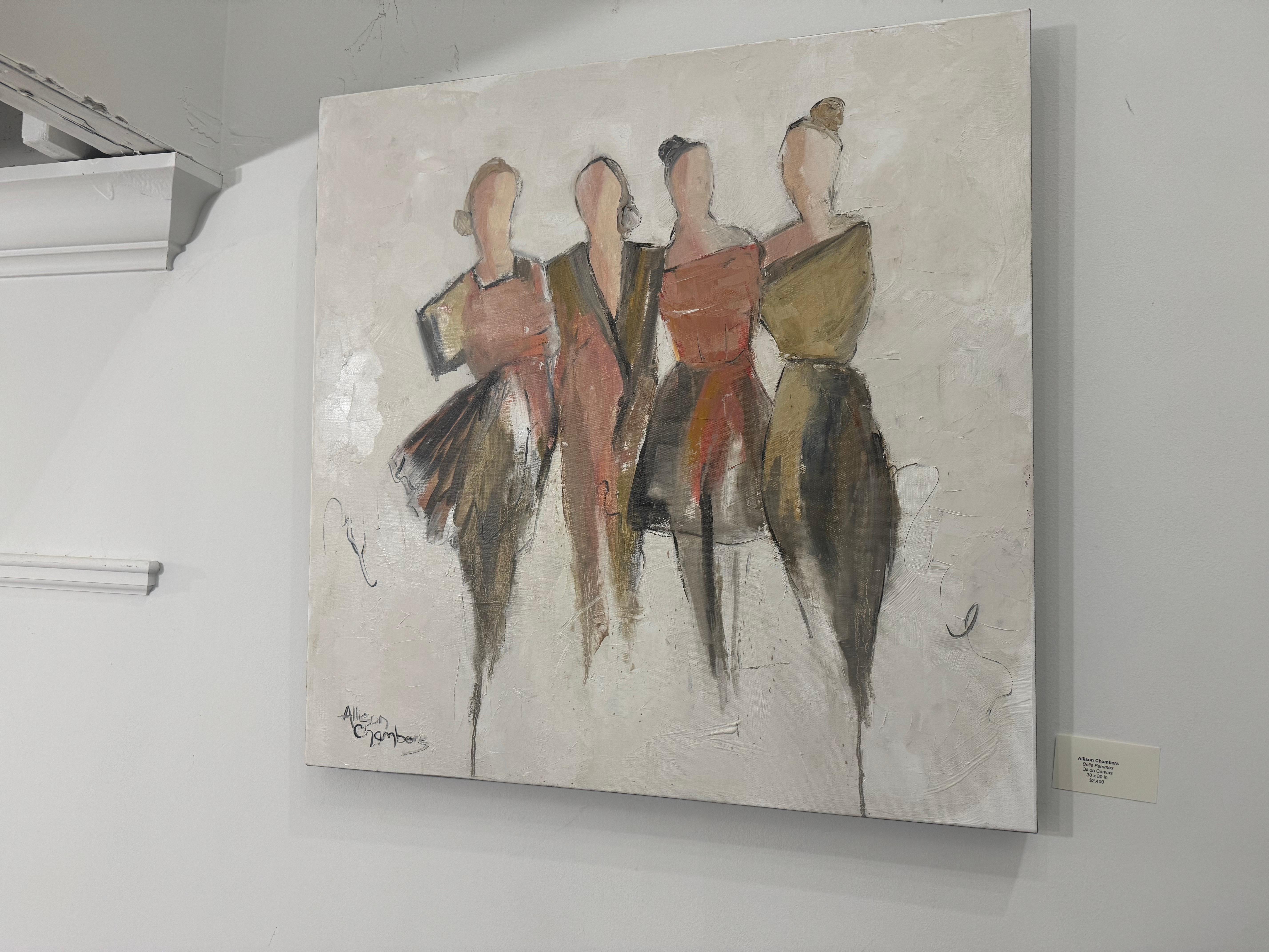 Belle Femmes di Allison Chambers, Quadro olio su tela Quattro donne in vendita 1