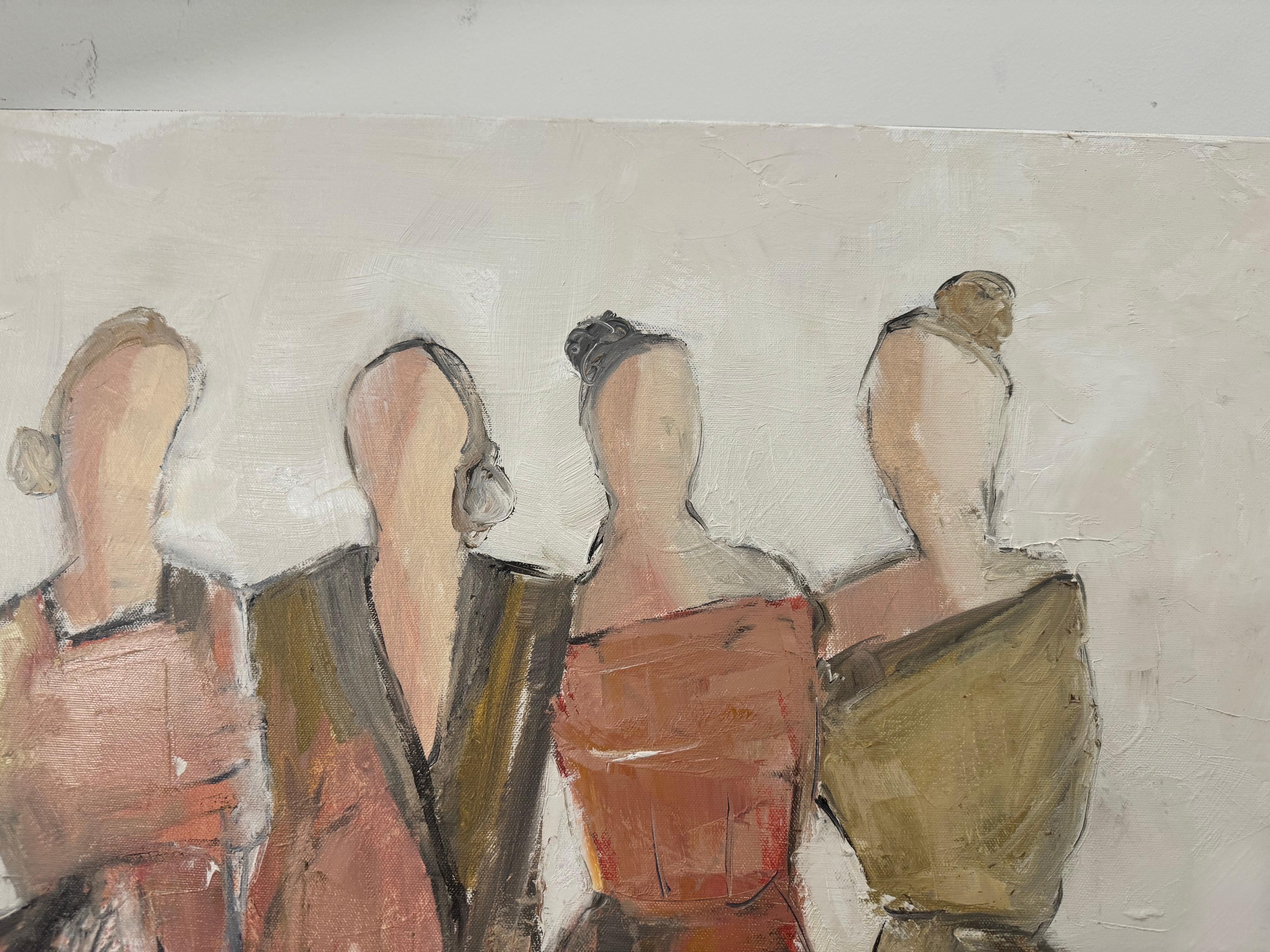 Belle Femmes di Allison Chambers, Quadro olio su tela Quattro donne in vendita 2