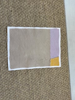 Casa II de Brook Soss, Bloque de color abstracto vertical sobre papel con arenisca