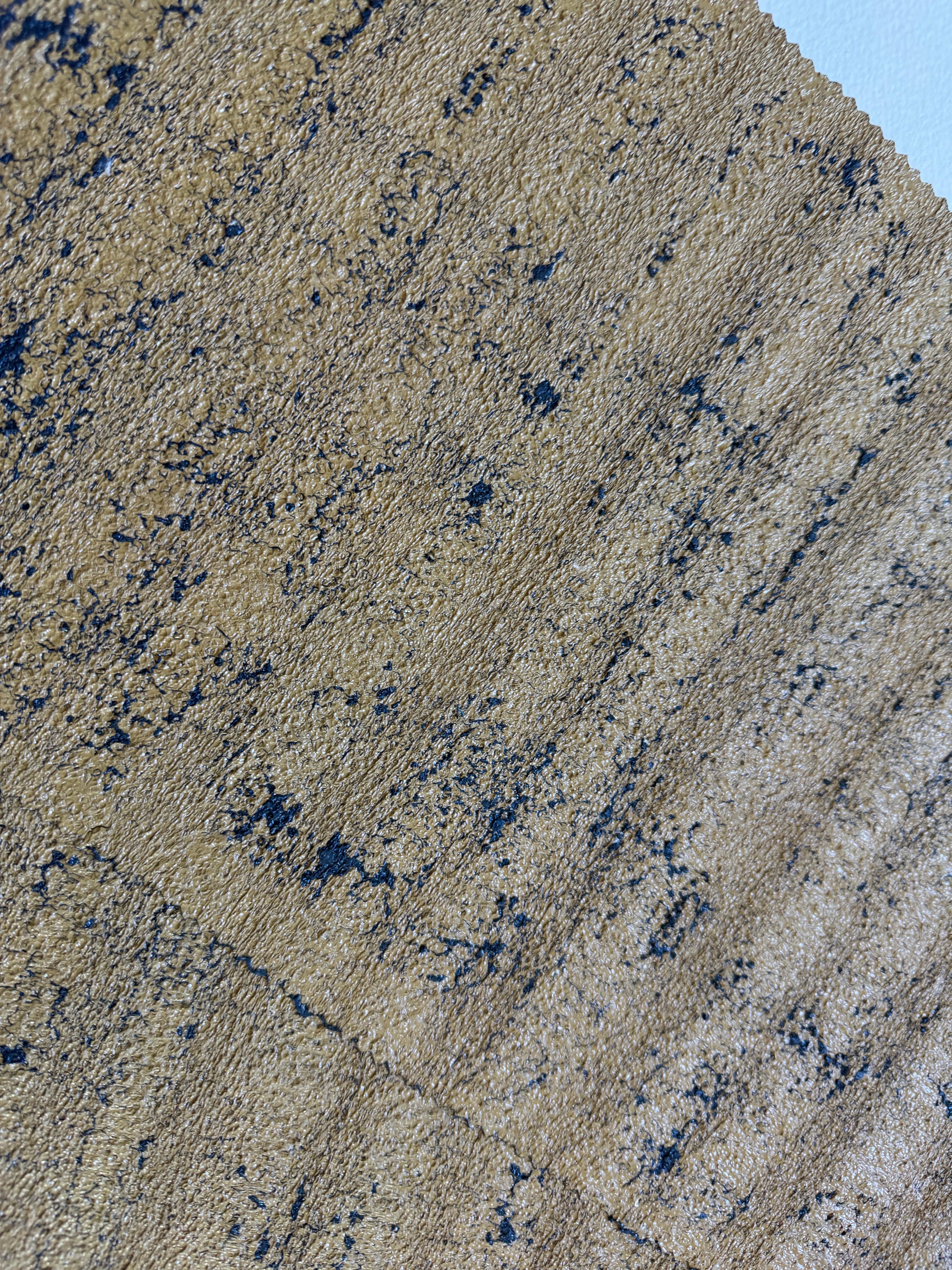 In Charge by Brook Soss, Gold Vertical Abstract on Paper With Sandstone For Sale 2