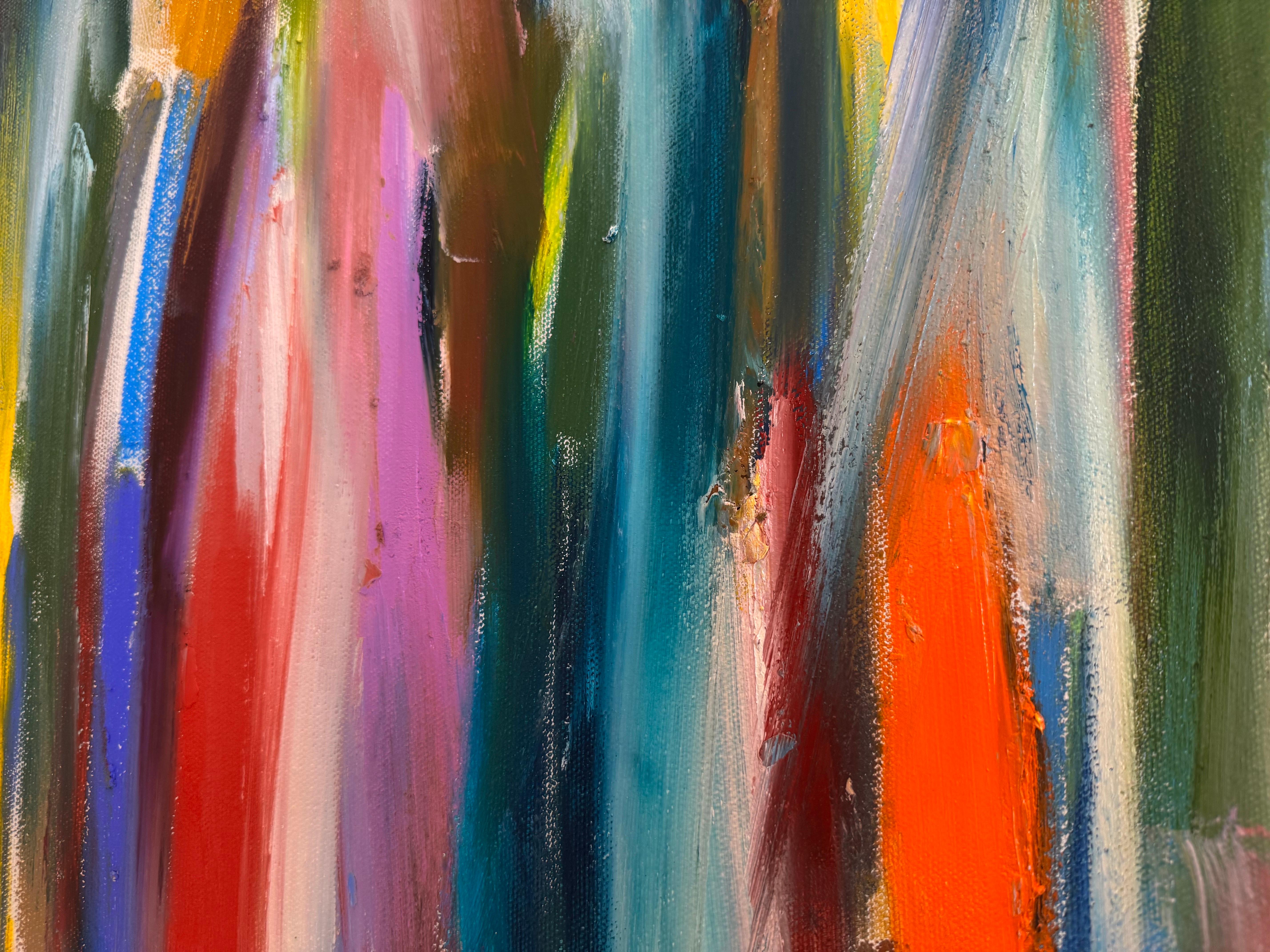 Escucha atentamente by Colleen Leach, Cuadro abstracto grande al óleo sobre lienzo 4