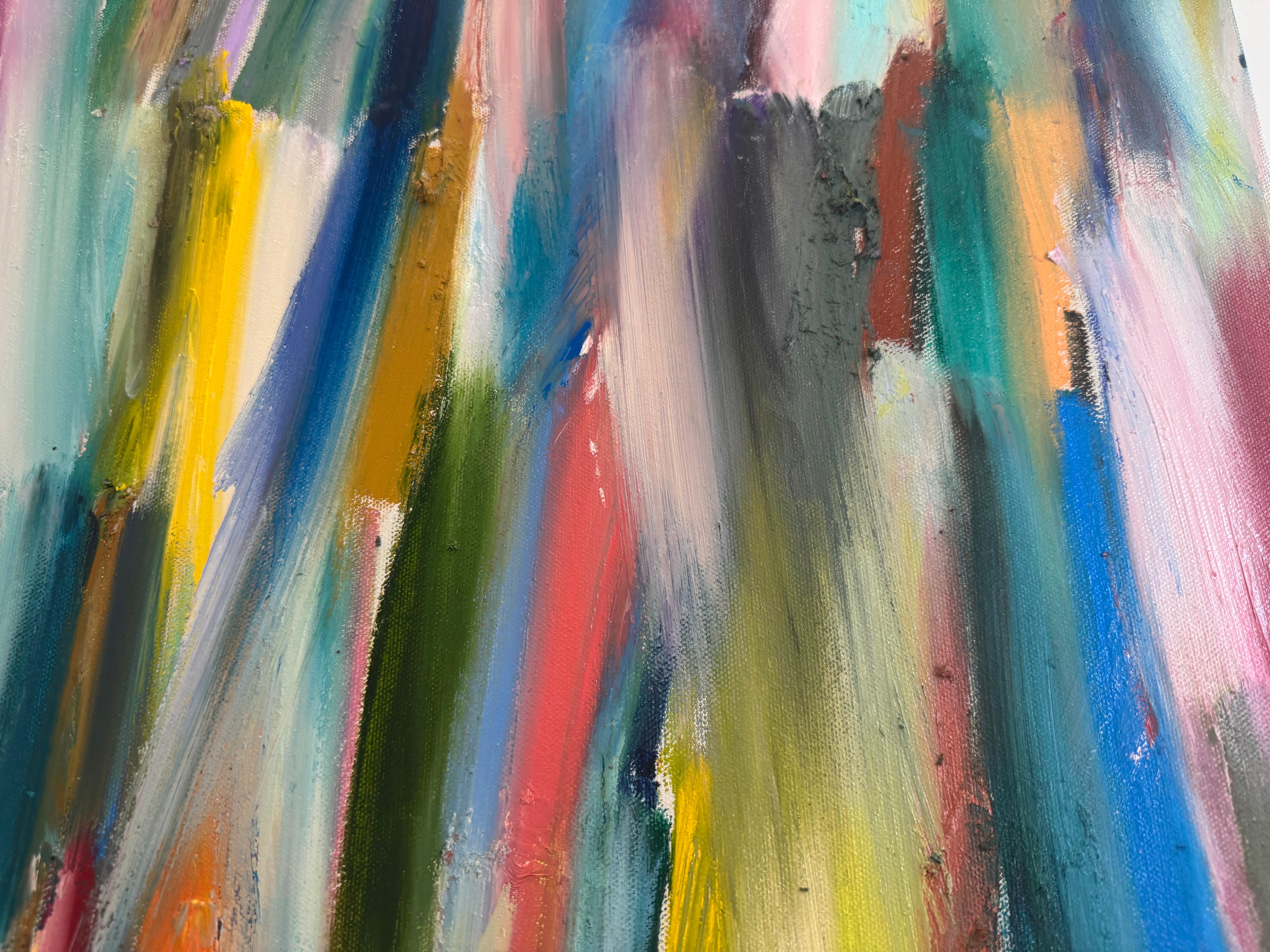 Escucha atentamente by Colleen Leach, Cuadro abstracto grande al óleo sobre lienzo 5