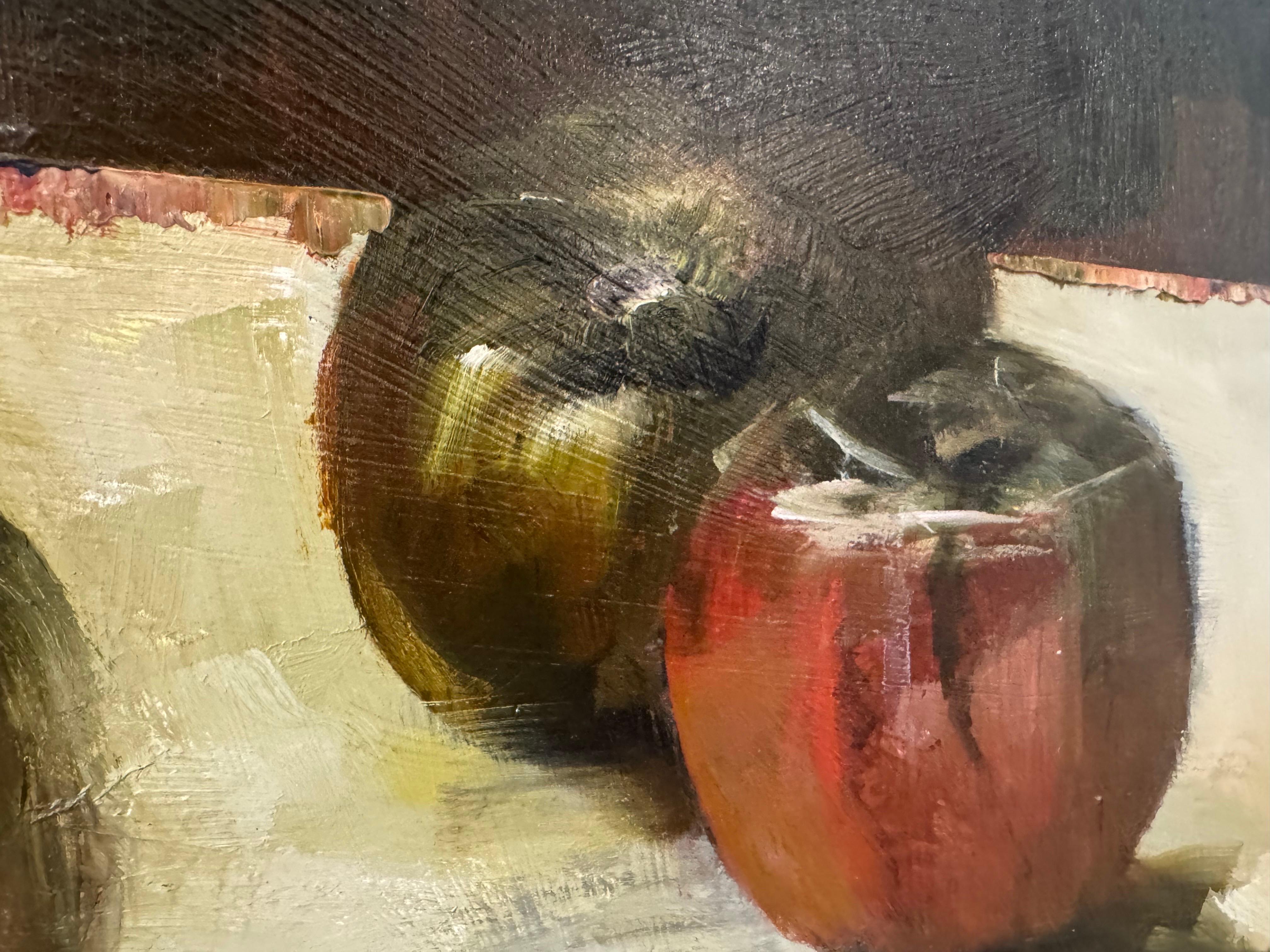 4 Cimeli di Sharon Hockfield, Olio su legno Pomodoro impressionista contemporaneo in vendita 3