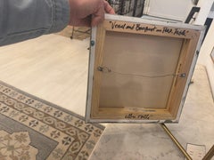 Vessel and Bouquet on Pink Table by Ellen Rolli, Contemporary Still Life, Canvas