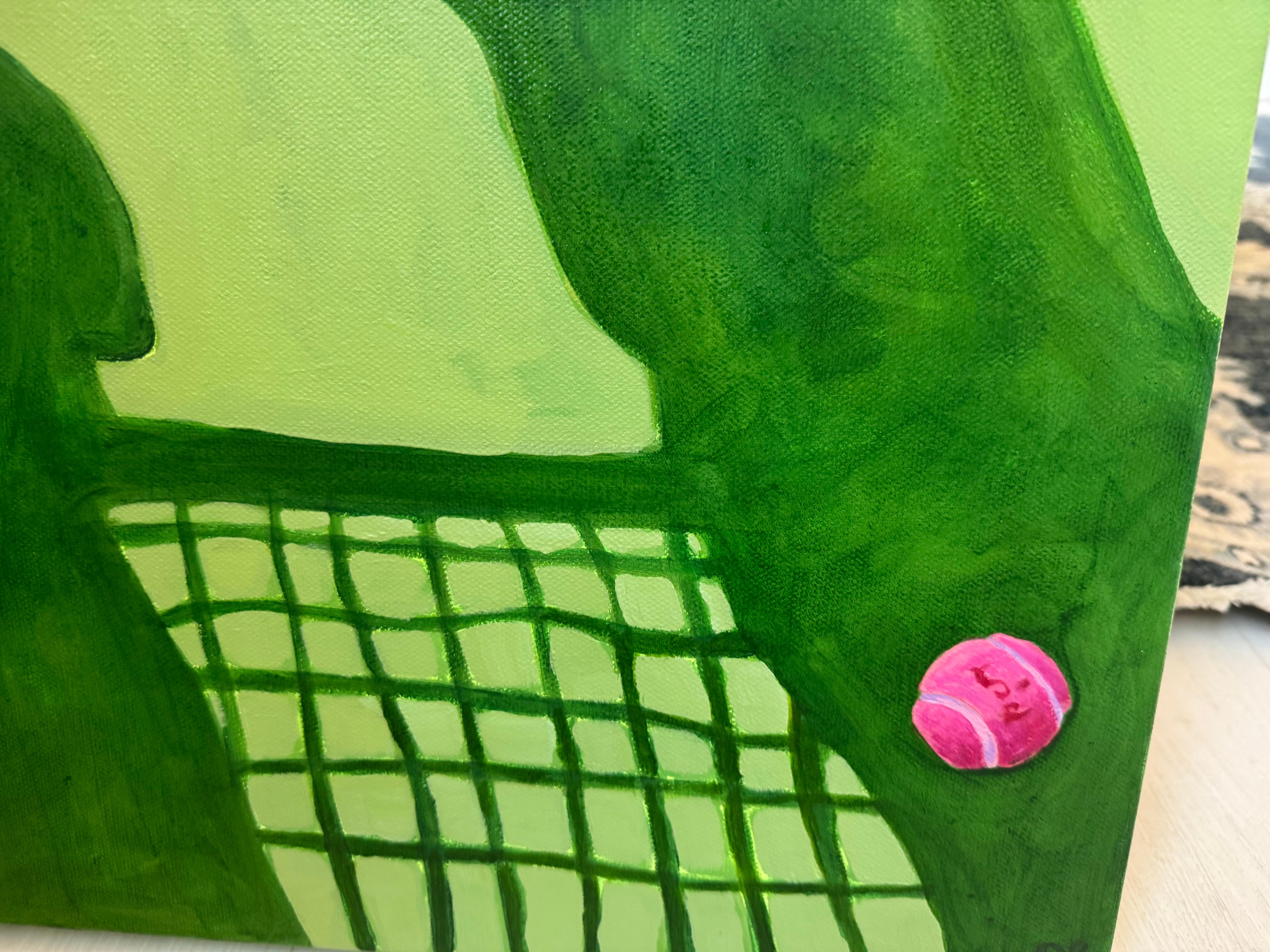 Love All di Devan Sweeney, olio su tela a tema tennis, pittura contemporanea in vendita 6