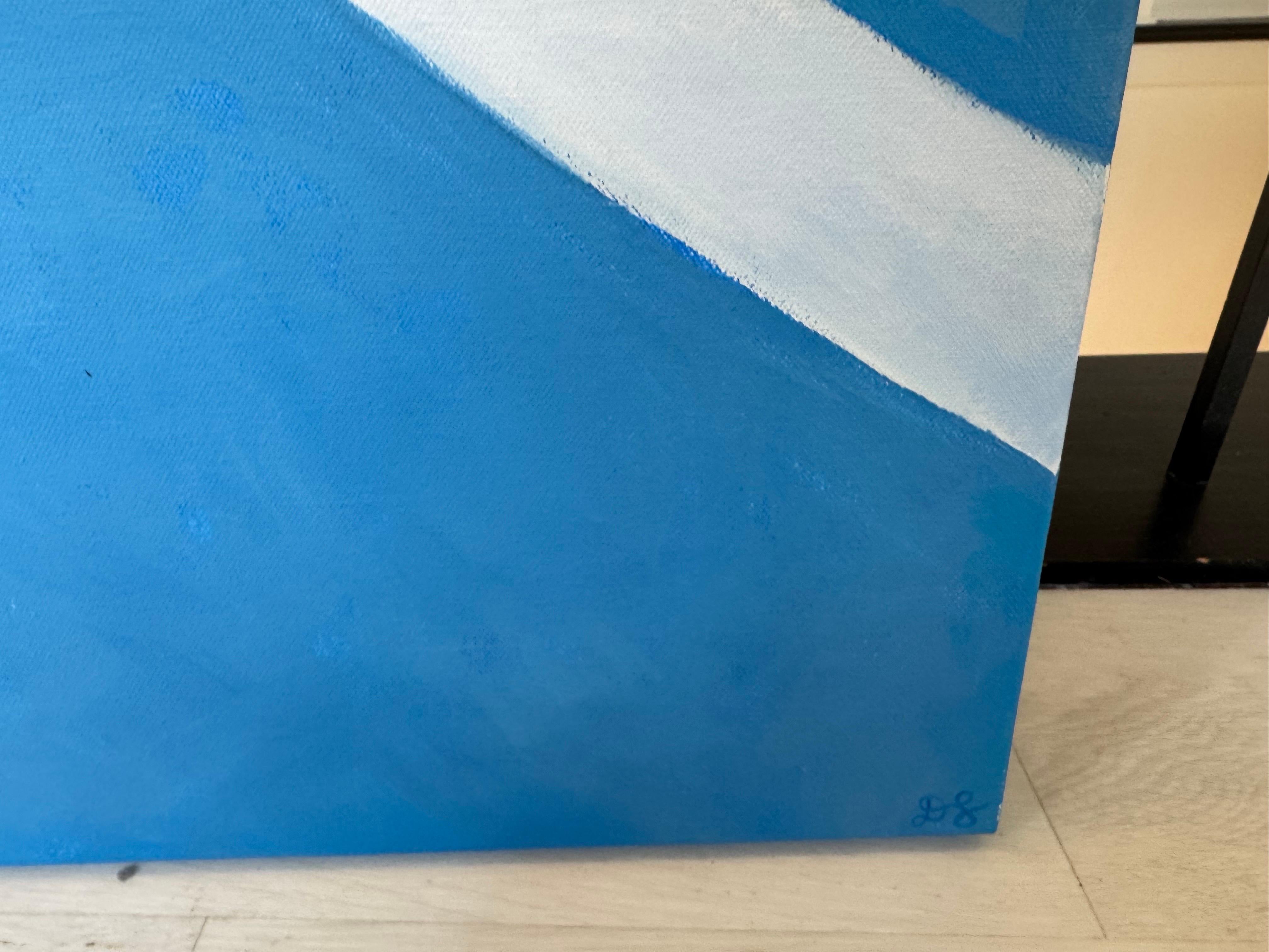 Let's Rally di Devan Sweeney, Olio su tela Pittura contemporanea Vibrant Tennis in vendita 5