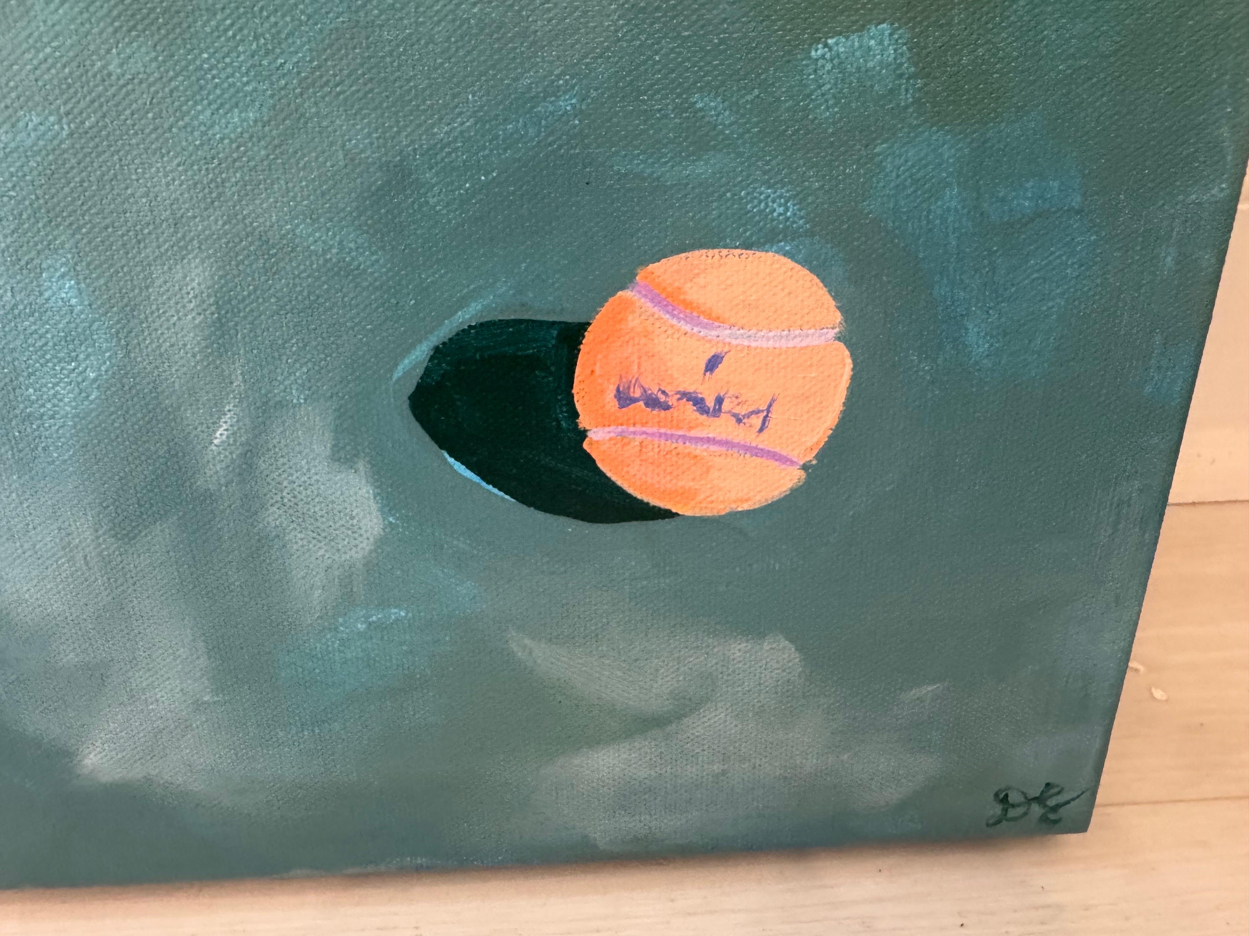 Doubles by Devan Sweeney, Oil on Canvas Tennis Vibrant Contemporary Painting im Angebot 5
