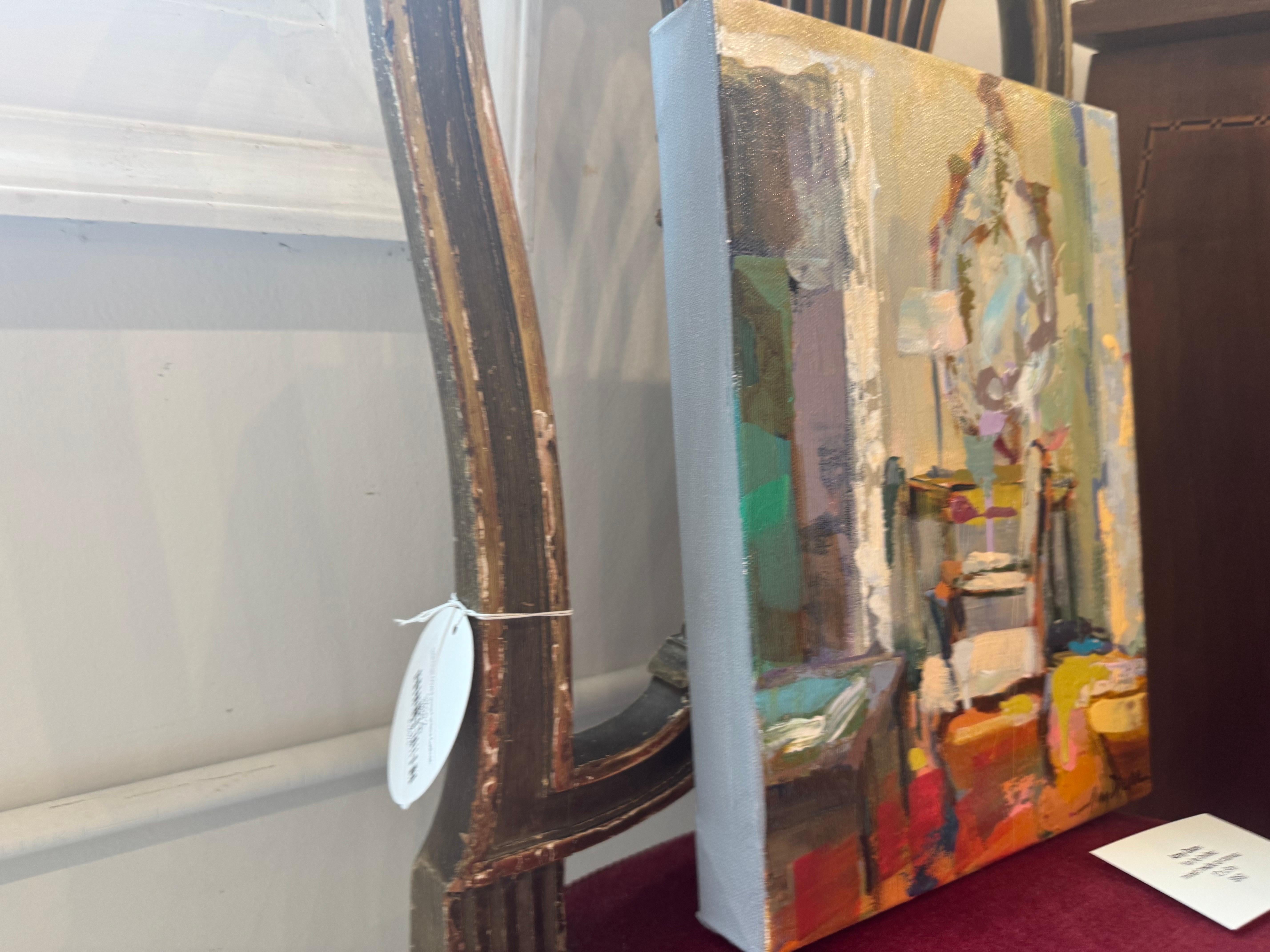 Sei invitato da Amy Dixon,  Pittura astratta di natura morta su tela per interni in vendita 5