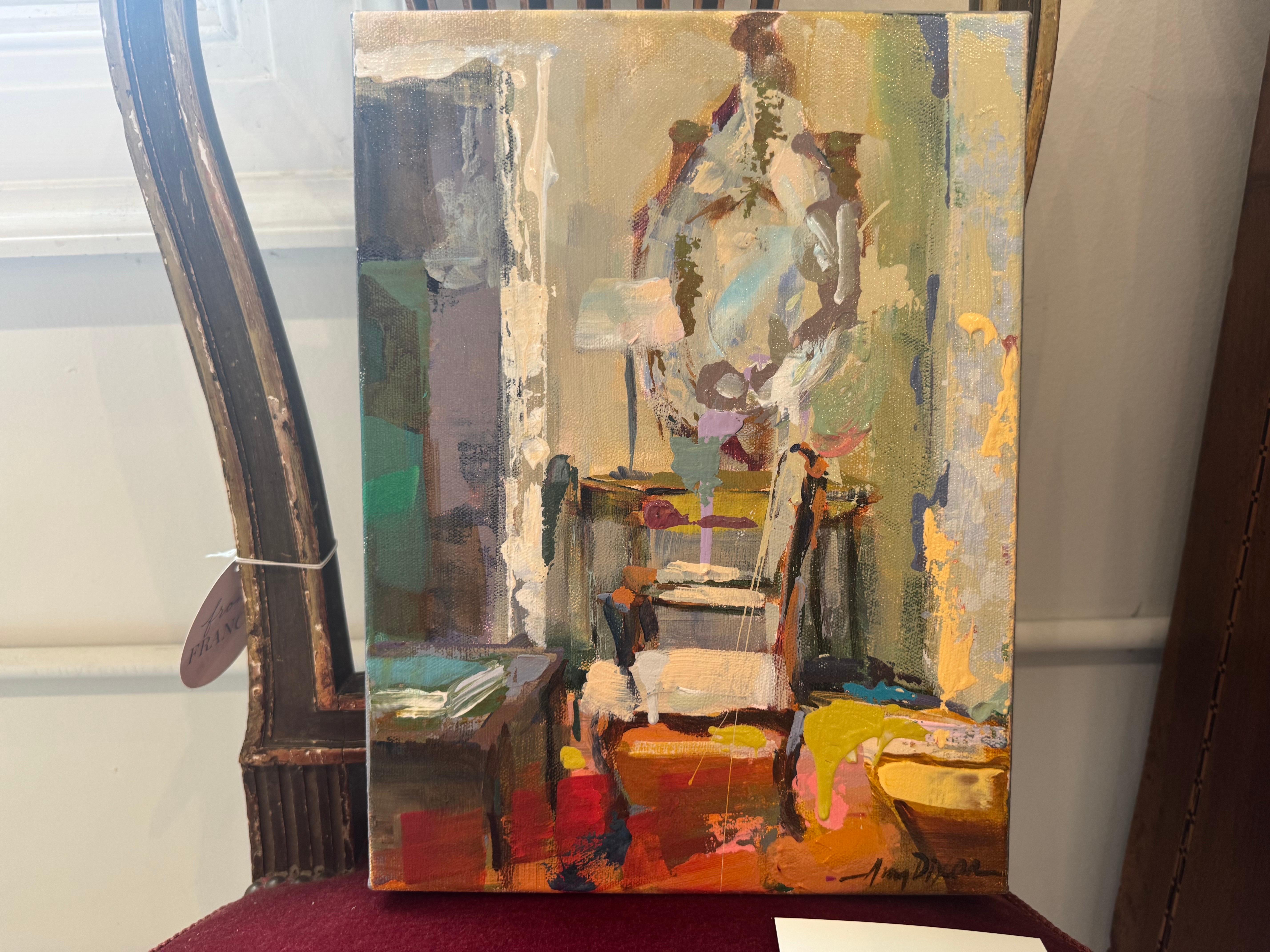 Sei invitato da Amy Dixon,  Pittura astratta di natura morta su tela per interni in vendita 6