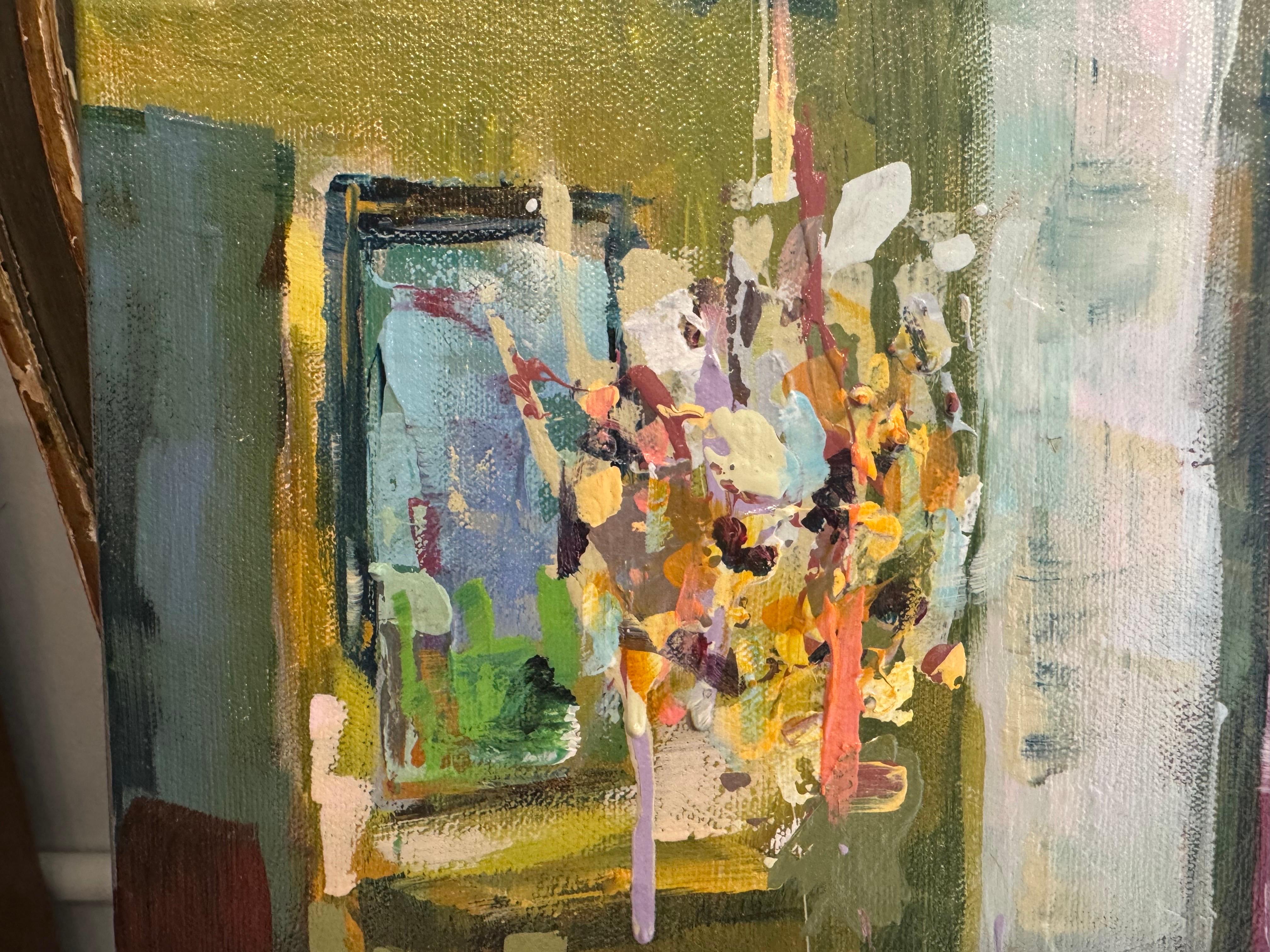 Lover's Settee di Amy Dixon,  Pittura astratta di natura morta su tela per interni in vendita 3