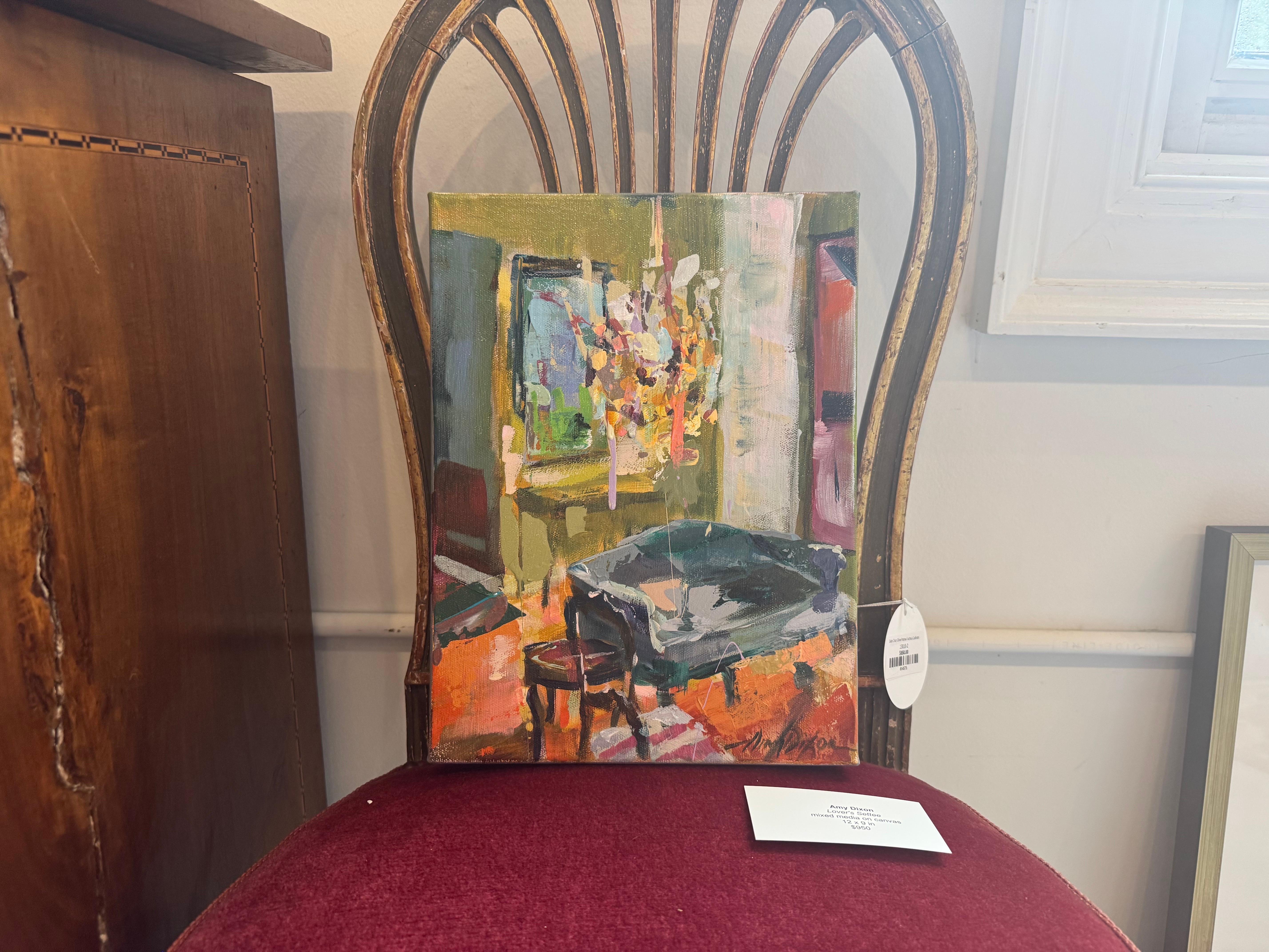 Lover's Settee di Amy Dixon,  Pittura astratta di natura morta su tela per interni in vendita 4