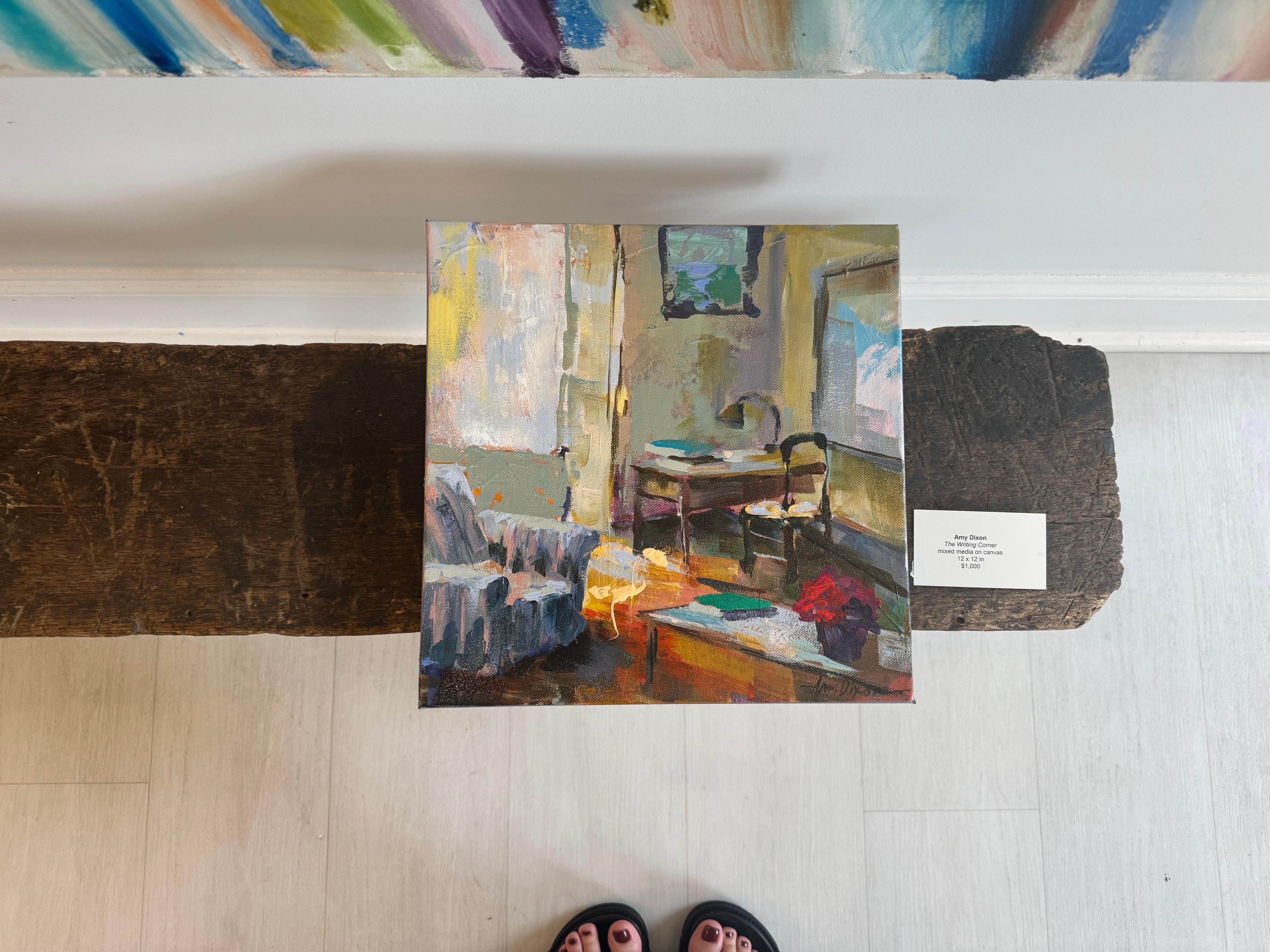 El Rincón de la Escritura por Amy Dixon,  Naturaleza Muerta Abstracta Interior Pintura en Lienzo 2