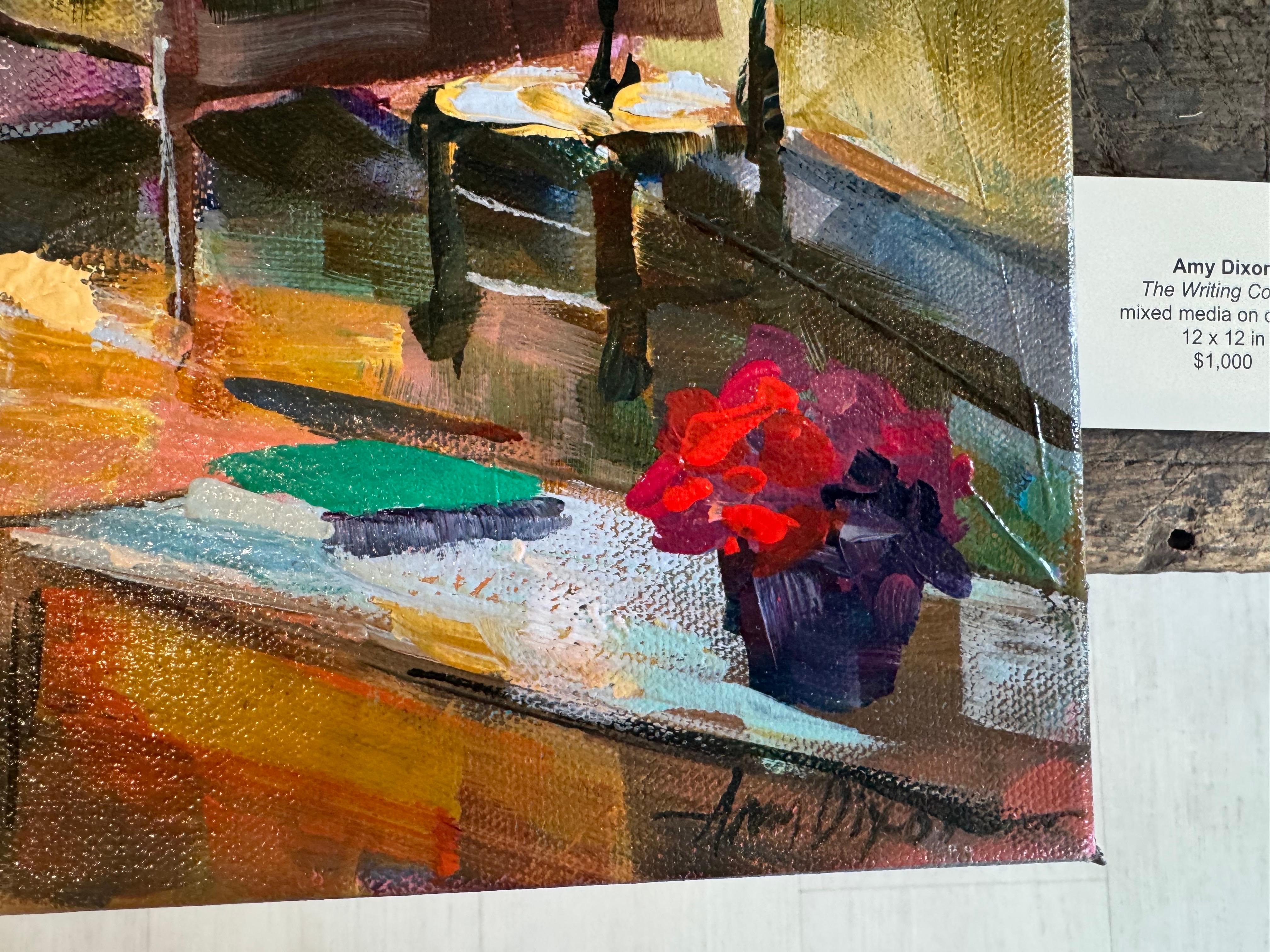 El Rincón de la Escritura por Amy Dixon,  Naturaleza Muerta Abstracta Interior Pintura en Lienzo 3