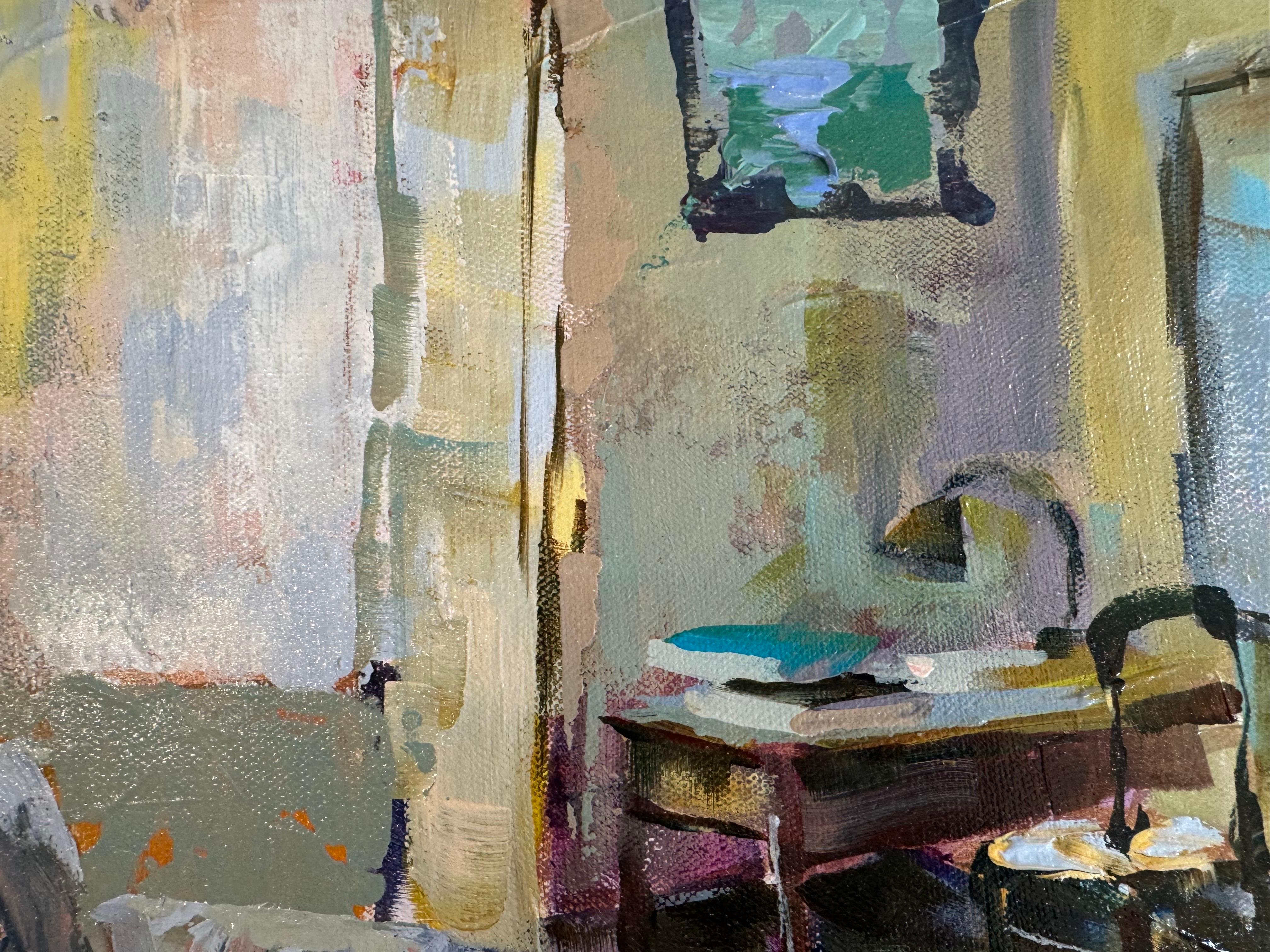 El Rincón de la Escritura por Amy Dixon,  Naturaleza Muerta Abstracta Interior Pintura en Lienzo 5