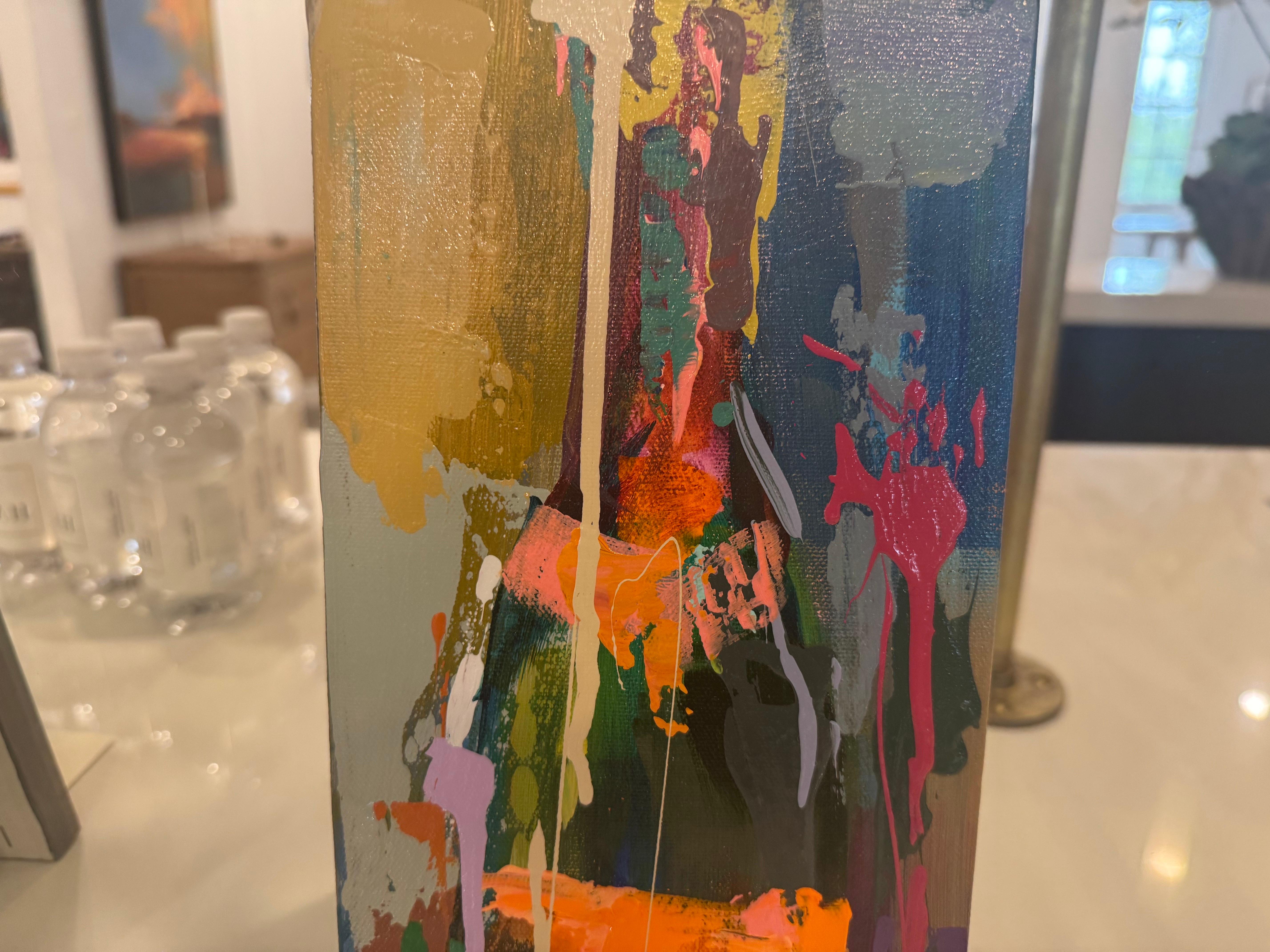 Bubbles réimaginé par Amy Dixon,  Peinture sur toile d'inspiration champagne en vente 2
