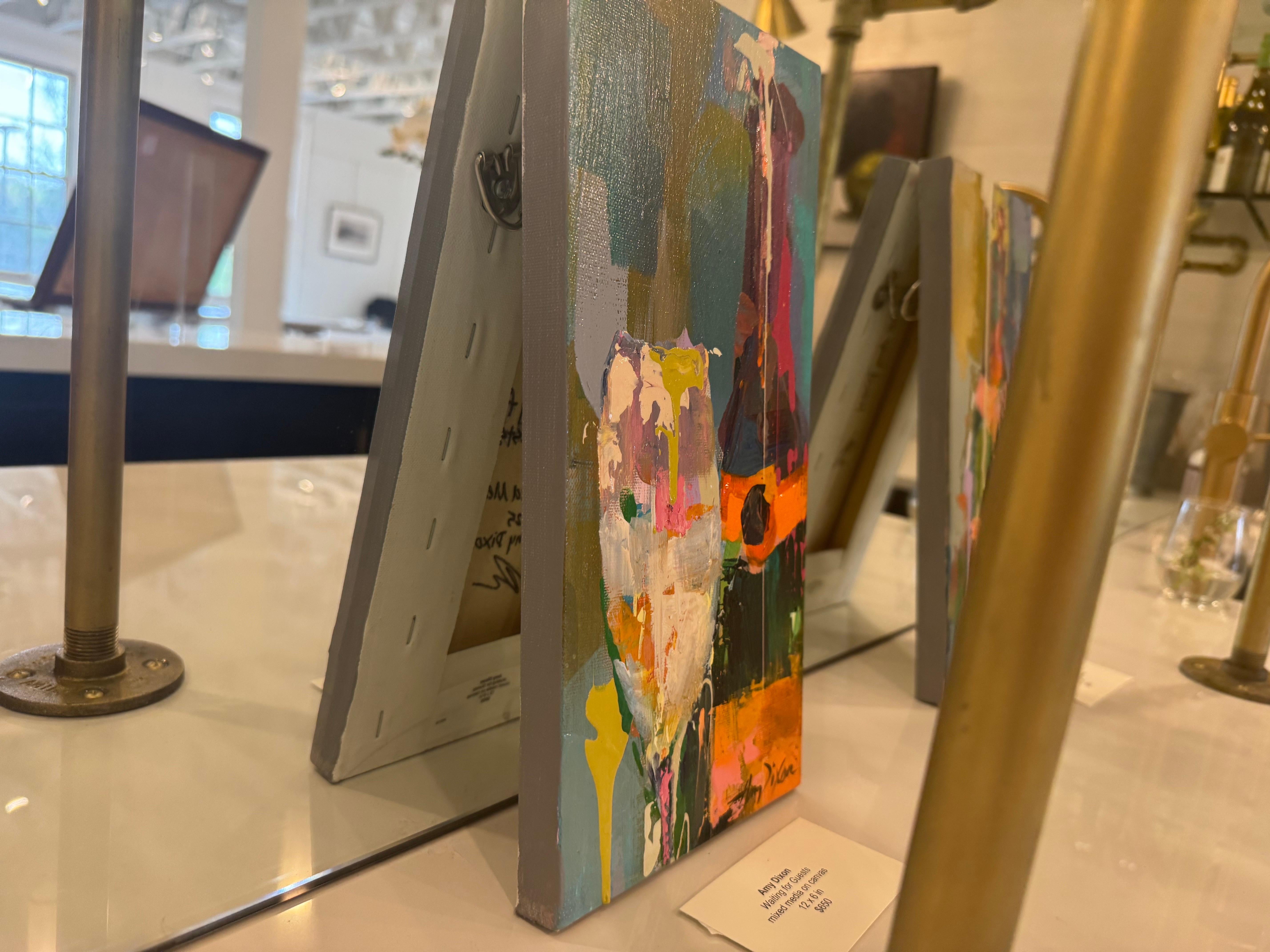 Bubbles réimaginé par Amy Dixon,  Peinture sur toile d'inspiration champagne en vente 1