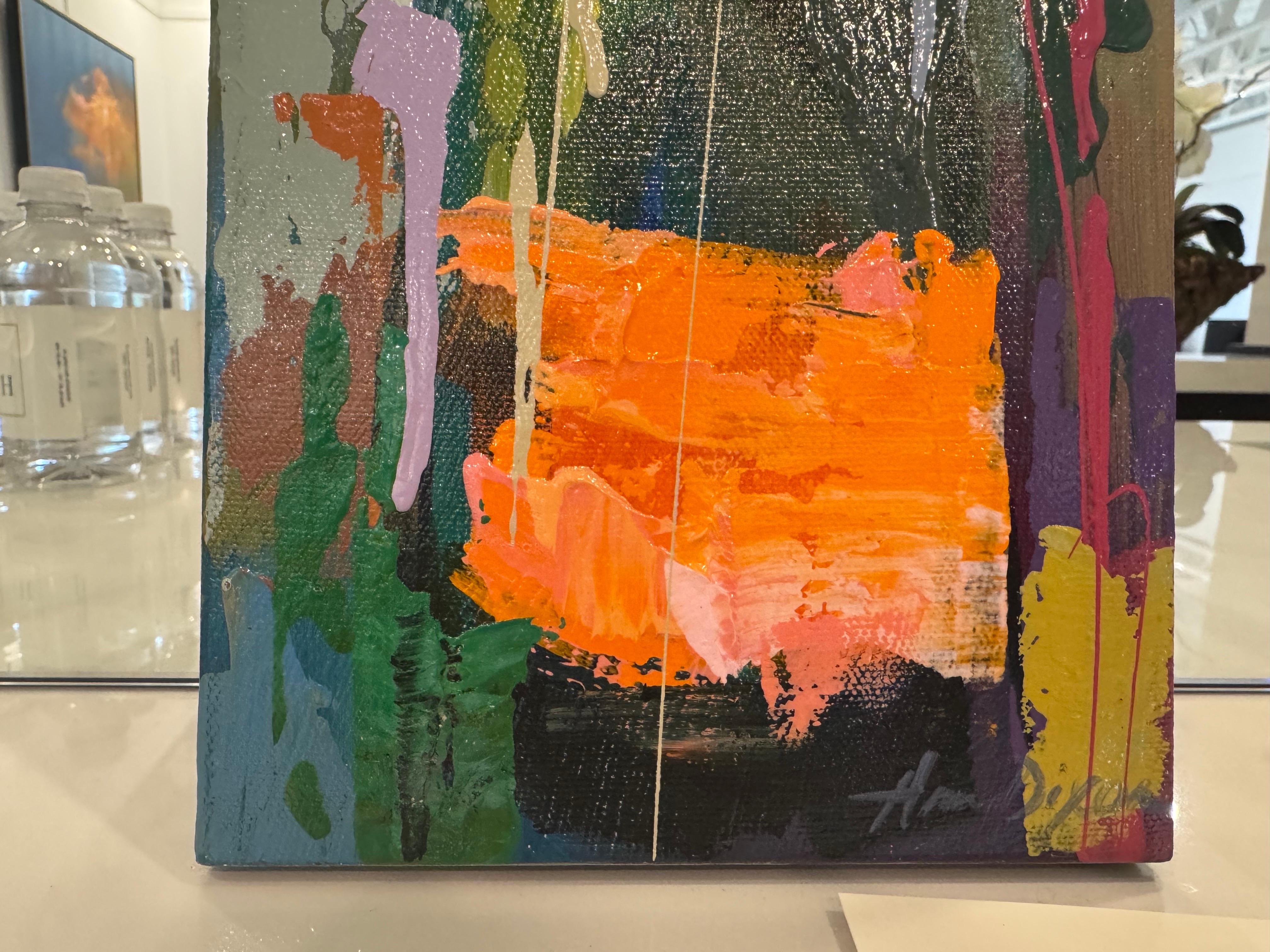 Bubbles réimaginé par Amy Dixon,  Peinture sur toile d'inspiration champagne en vente 3