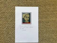 French Portrait Oil Painting, Blue Eyed Girl, Small Scale Figurative Art