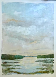 Summer Tide — Contemporary Abstract Oil Painting on Paper