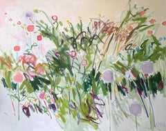 « Joyous » — Peinture abstraite contemporaine sur toile, technique mixte
