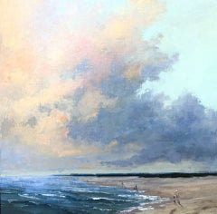 Summer Evenings, Contemporary Landscape Oil Painting by Bethanne Cople