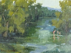 L'Isle Sur La Sorgue, Provence Landscape Oil Painting by Bethanne Cople