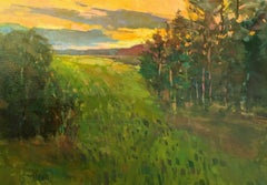 Evening Wonder, Contemporary Landscape Oil Painting by Millie Gosch