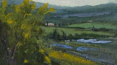 Provence, zeitgenössisches Ölgemälde einer französischen Landschaft von Bethanne Cop