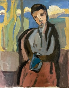 Passage of Innocence, Figurative Oil Painting Inspired by Cézanne & Picasso