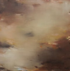 Lily Harrington, cuadro abstracto contemporáneo de gran formato, «Steady», 48 x 48
