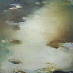 Lily Harrington, cuadro abstracto contemporáneo de gran formato, «Walking to You», 48 x 48