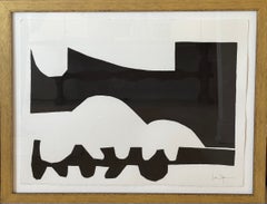 Lisa Zager, Black and White Abstract, Ink on Paper, Modernist Art