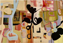 Lisa Zager, Large Contemporary Abstract Painting, Mixed Media, 40 x 60