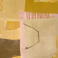 Chris Shands, Orange Abstract Painting, Contemporary Oil on Canvas, 40 x 40