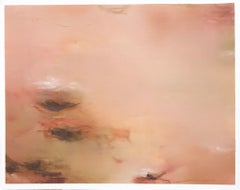 Lily Harrington, Champagne Toast I, opera astratta contemporanea con tecnica mista su carta