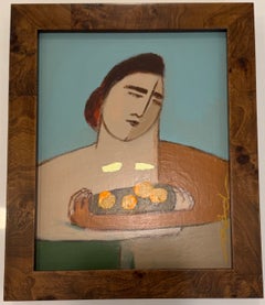 Alison Duncan, Merrill and Yellow Tomatoes, Contemporary Figurative Painting