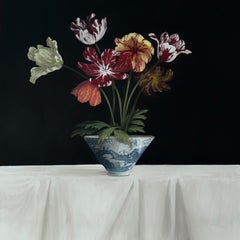 Ginny Williams, Tulipomania, Contemporary Floral Still Life Oil Painting