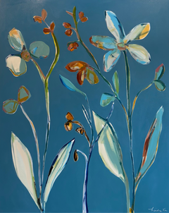 Wild Plum Blooms Large Scale Original Contemporary Floral Painting