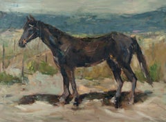Original Impressionist Horse Oil Painting, Equestrian Landscape