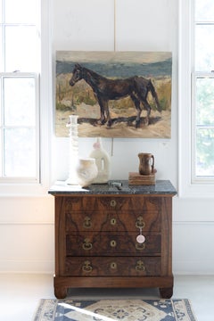 Original Impressionist Horse Oil Painting, Equestrian Landscape