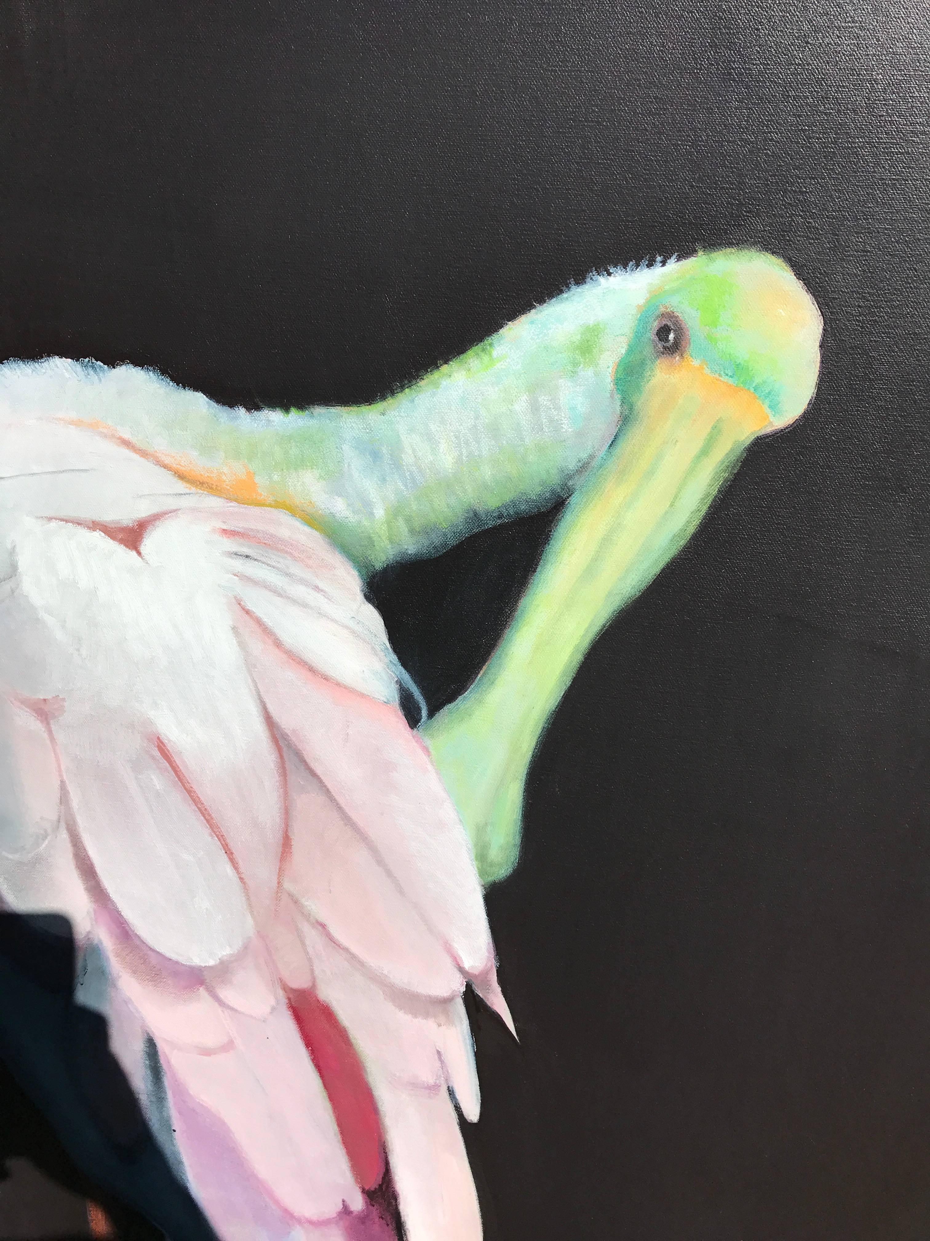 Roseate Spoonbill - Painting by Judith Vivell