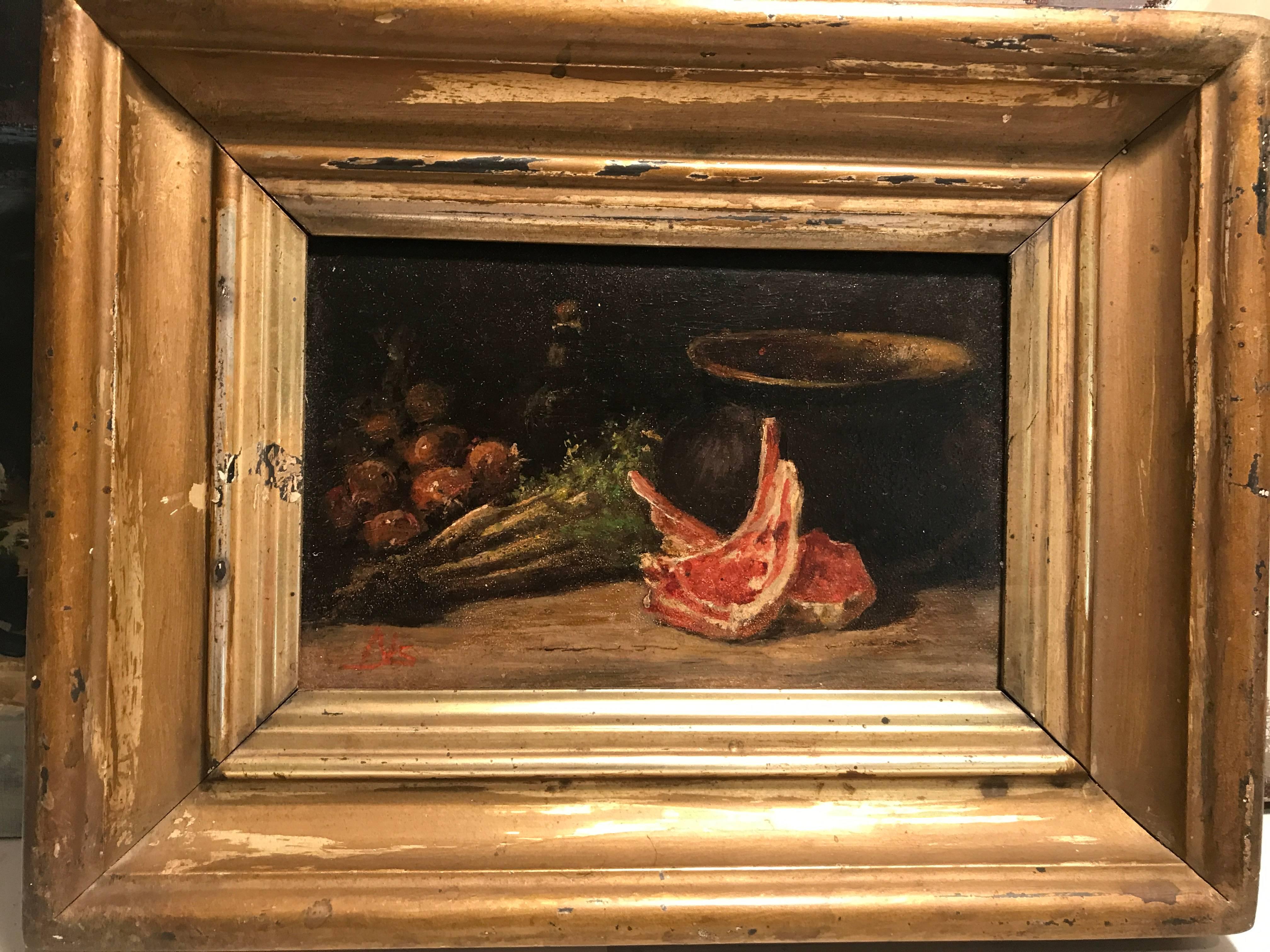 'Still Life in the Syles of Dutch Masters I' Small Dutch Still Life on Board - Painting by Unknown