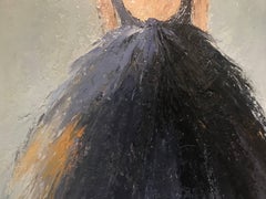 'Florence' Large Vertical Realist Figurative Painting
